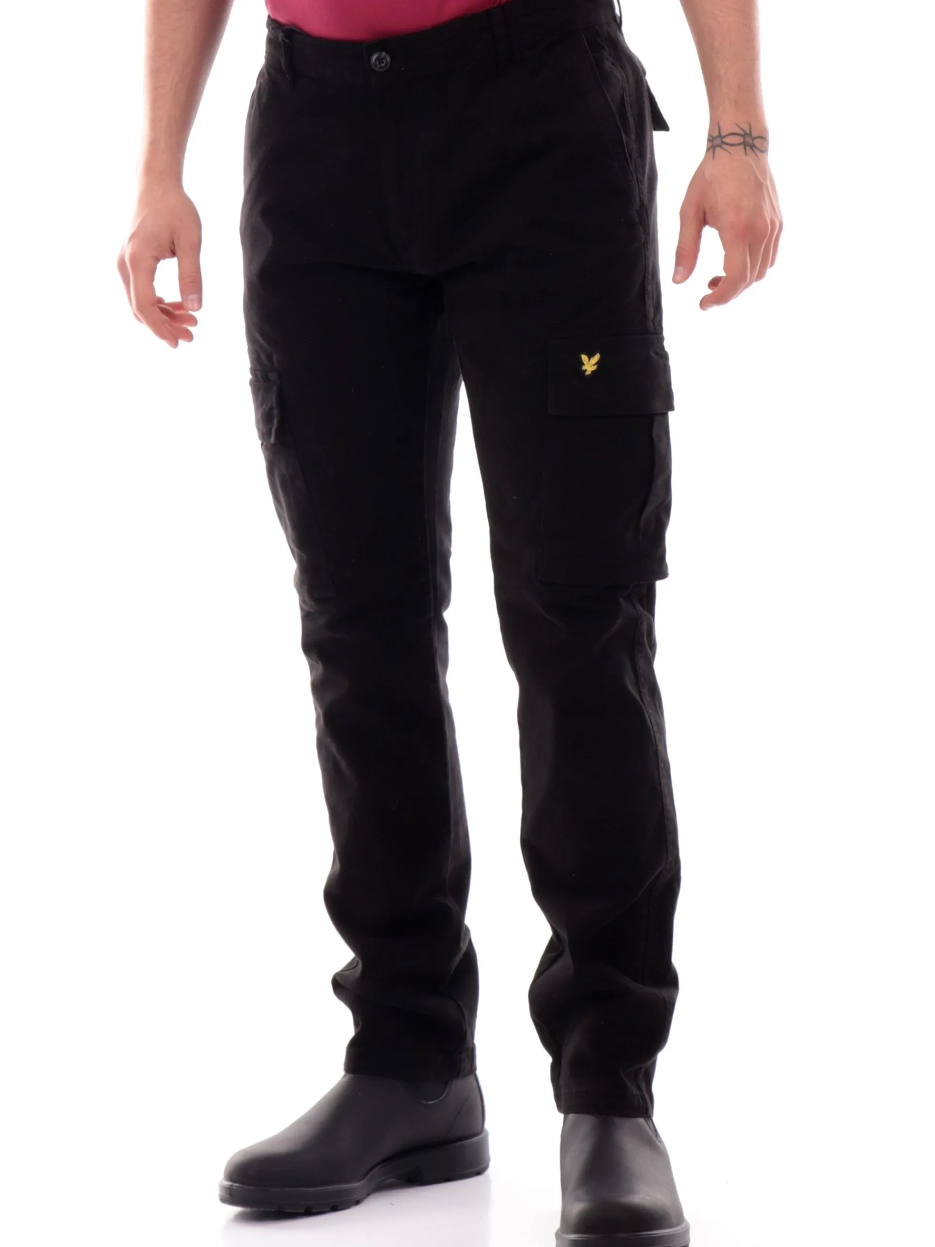 LYLE & SCOTT Pantaloni*Pantaloni cargo Lyle Scott neri da uomo tasconi TR2109ITA