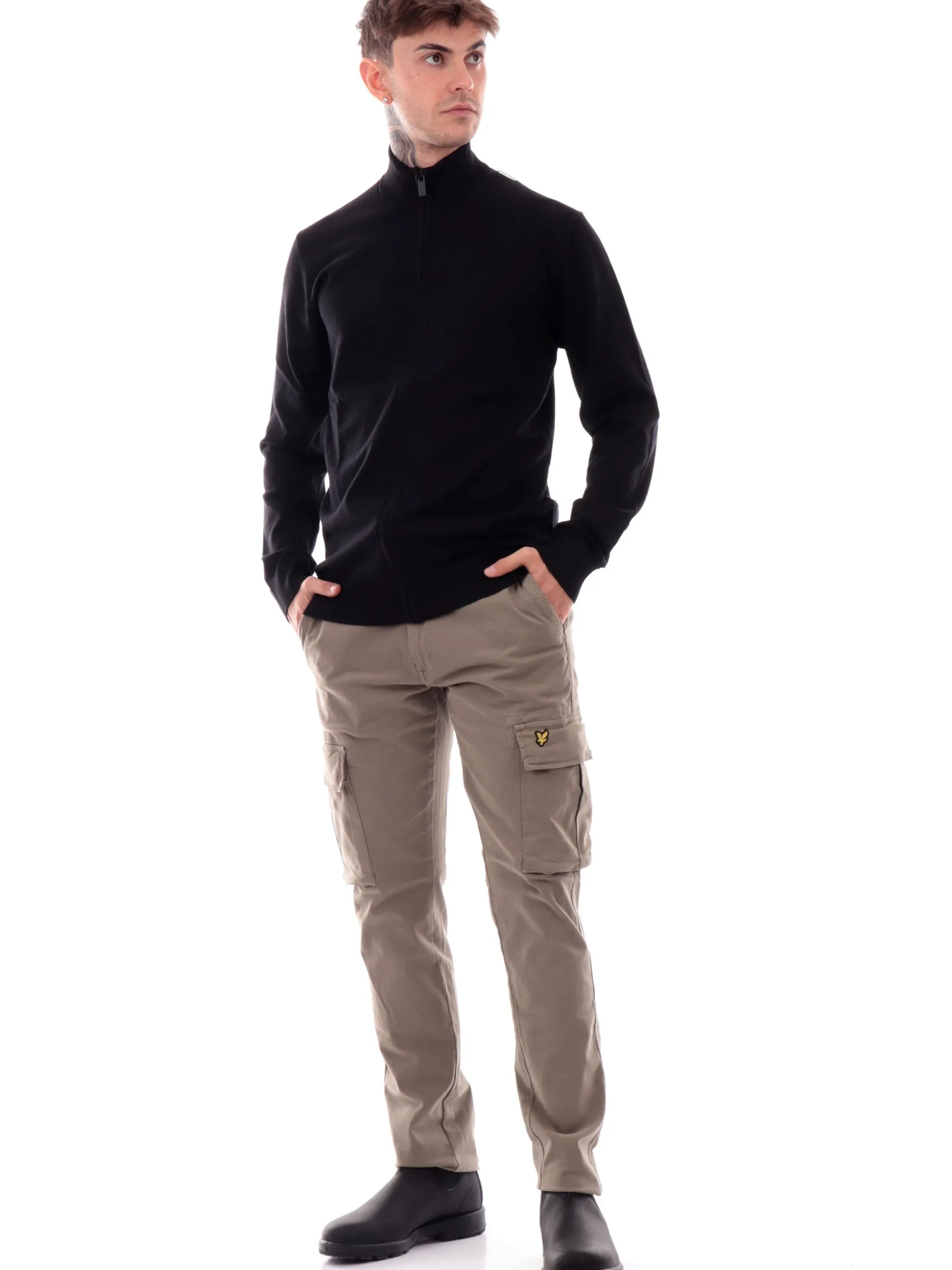 LYLE & SCOTT Pantaloni*Pantaloni cargo Lyle Scott verdi da uomo tasconi TR2109ITA
