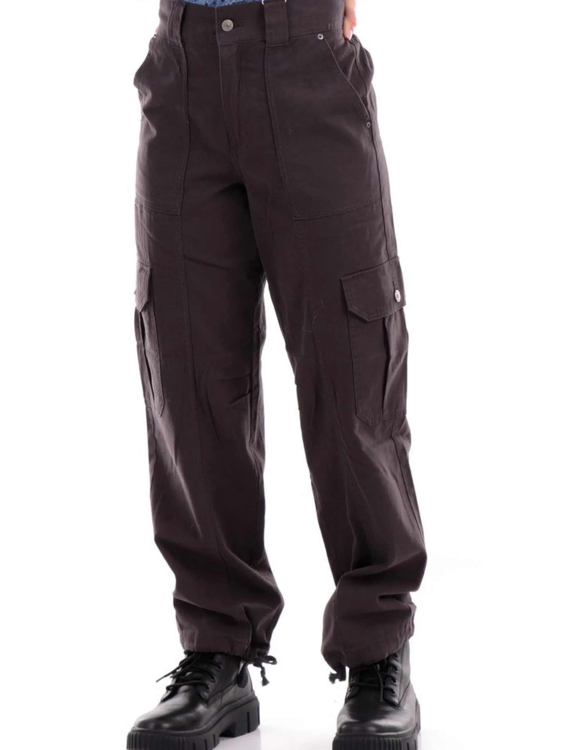 ONLY Pantaloni*Pantaloni cargo grigi da donna 15307195