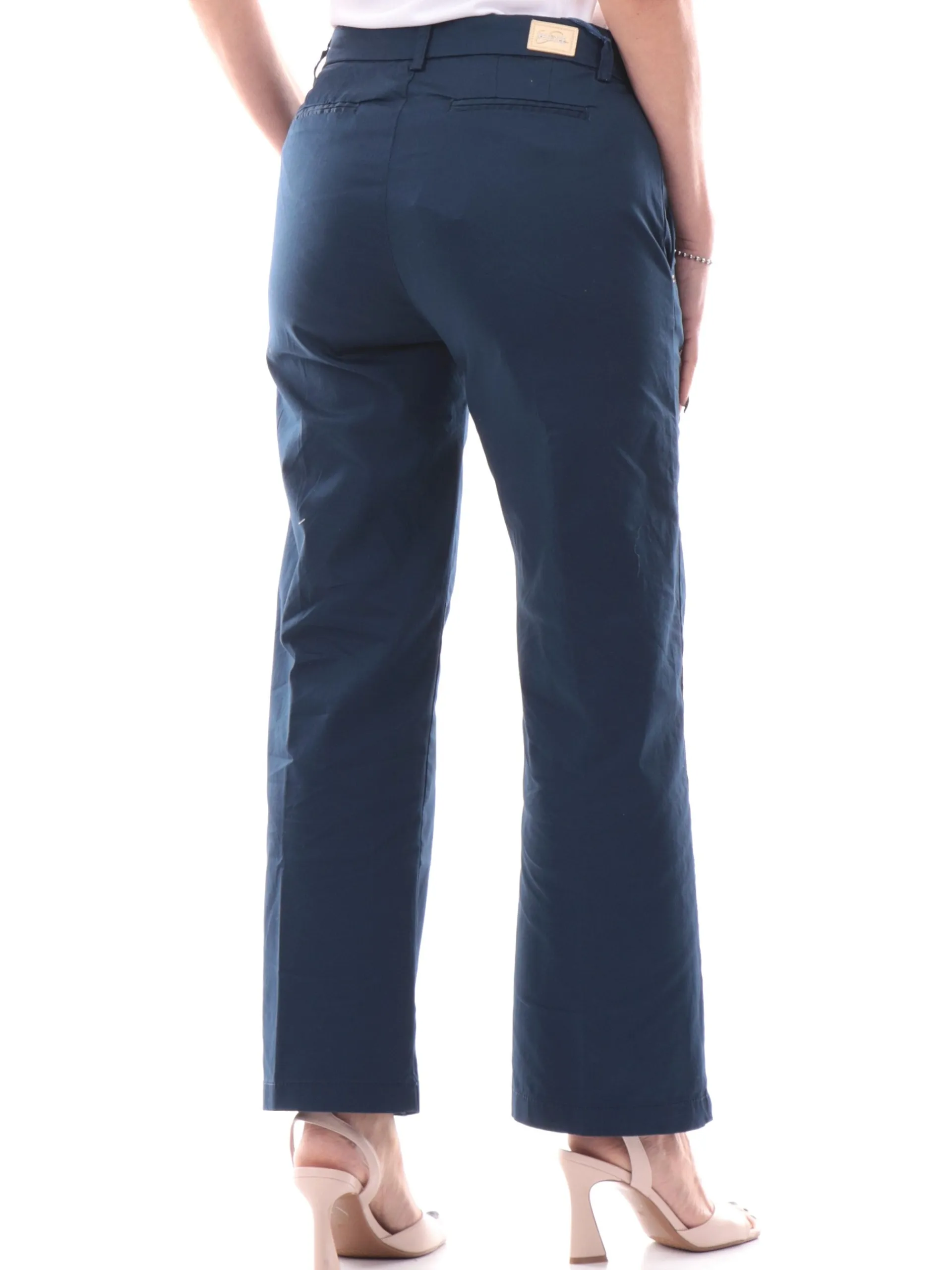 YES ZEE Pantaloni*Pantaloni Chino blu da donna realizzati in cotone P335FS00