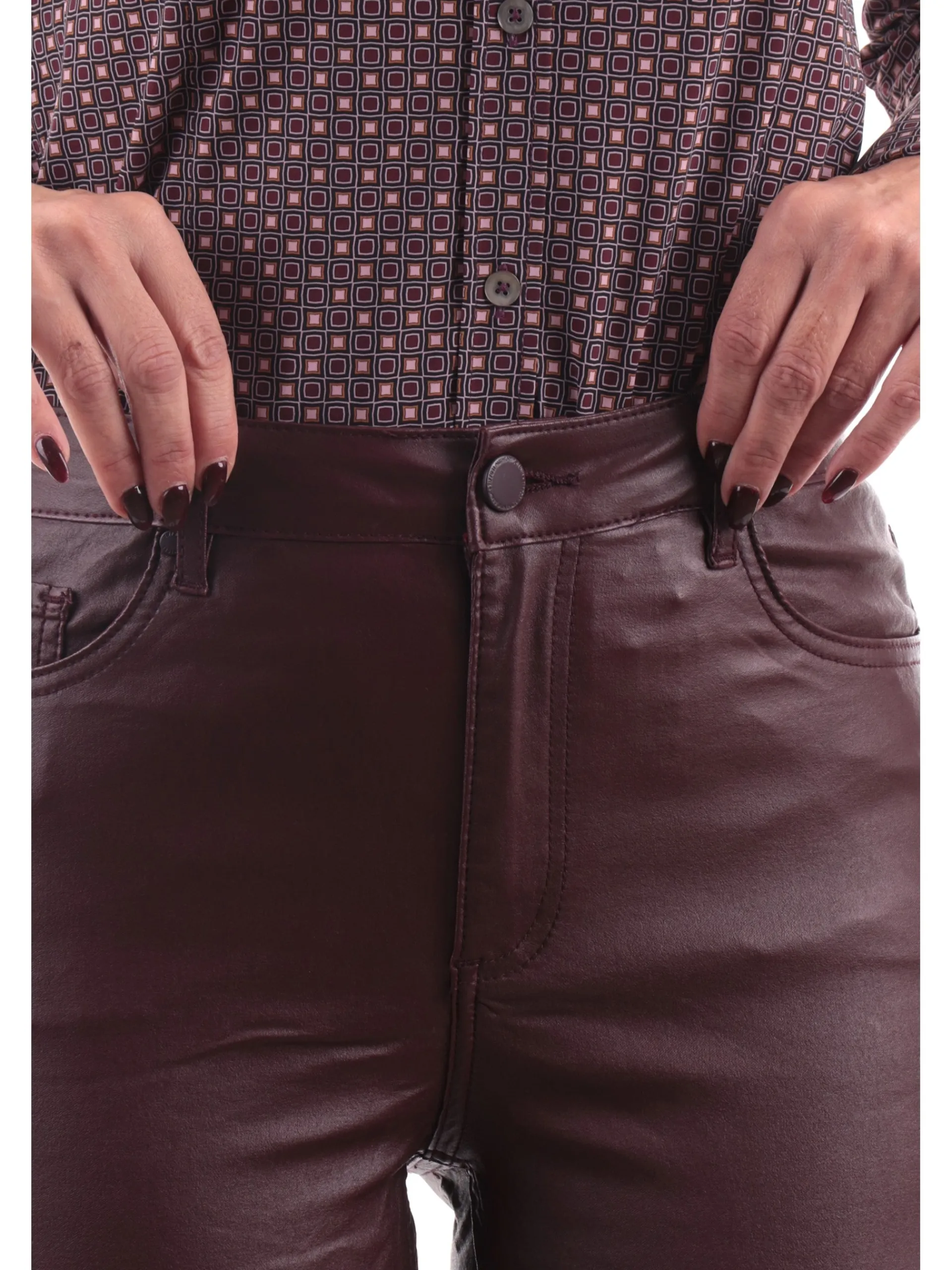 TIFFOSI Pantaloni*Pantaloni crop bordeaux da donna Megan 1004737254