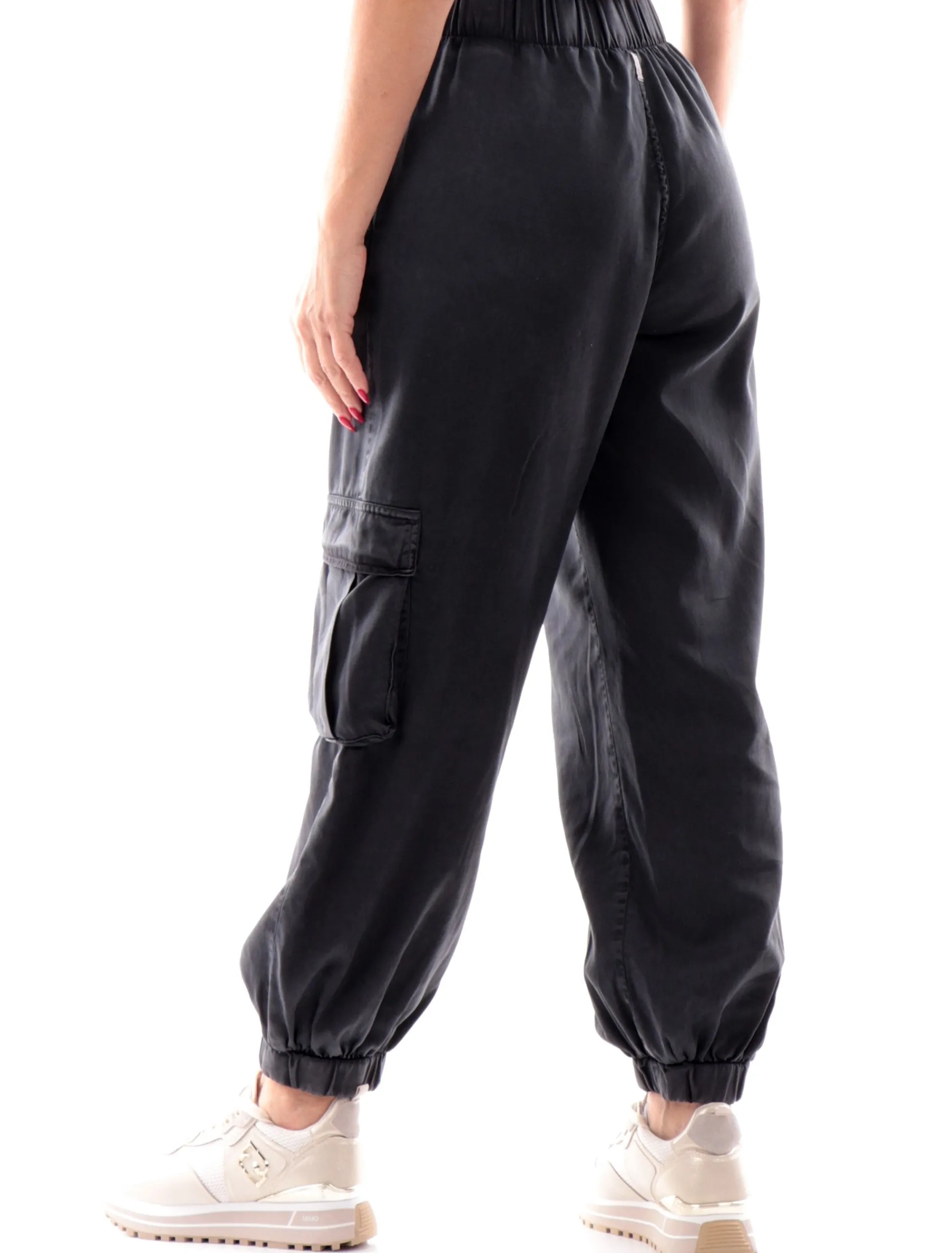 DEHA Pantaloni*Pantaloni Cargo grigi da donna con tasconi D22377 10009