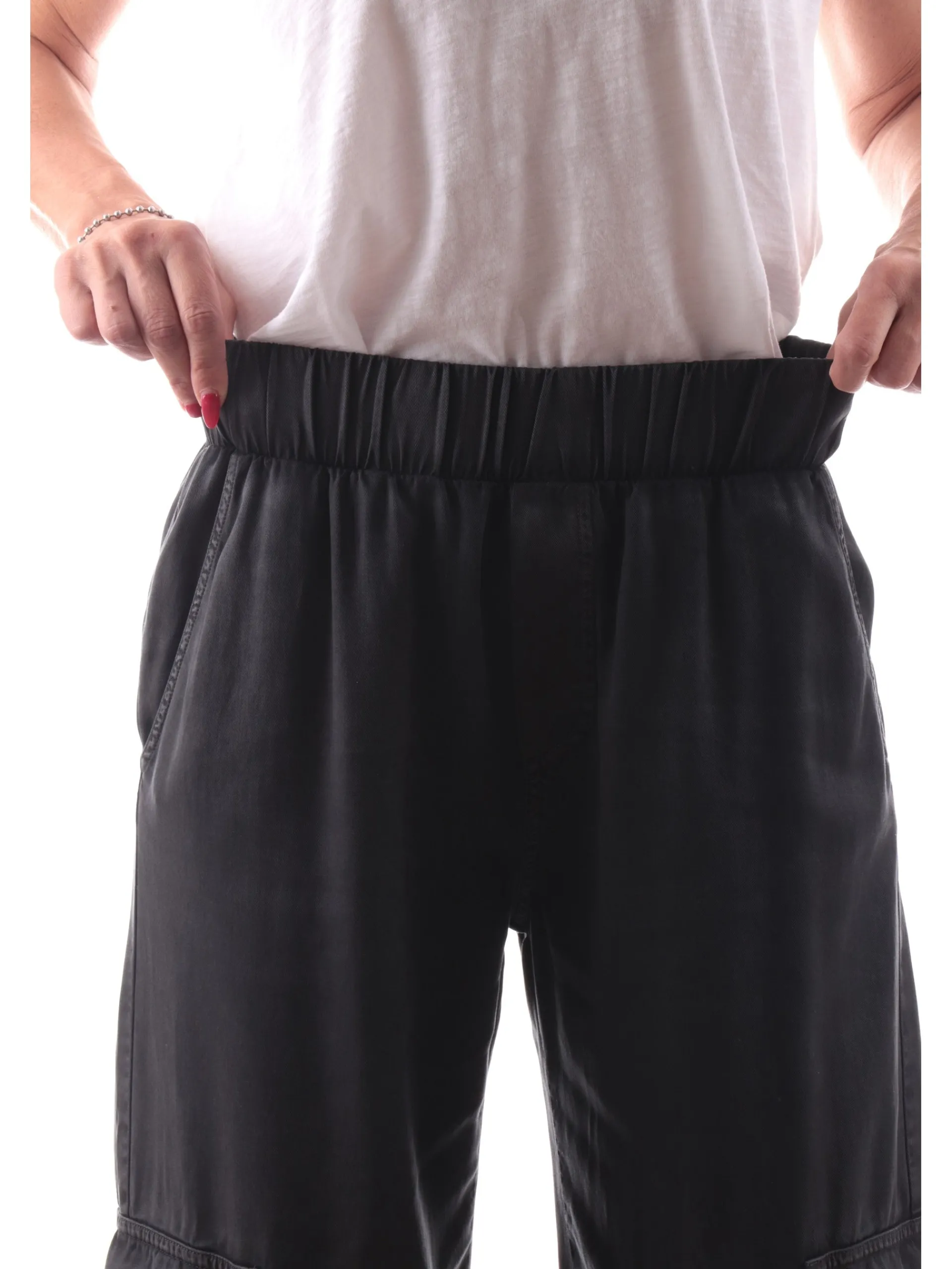 DEHA Pantaloni*Pantaloni Cargo grigi da donna con tasconi D22377 10009