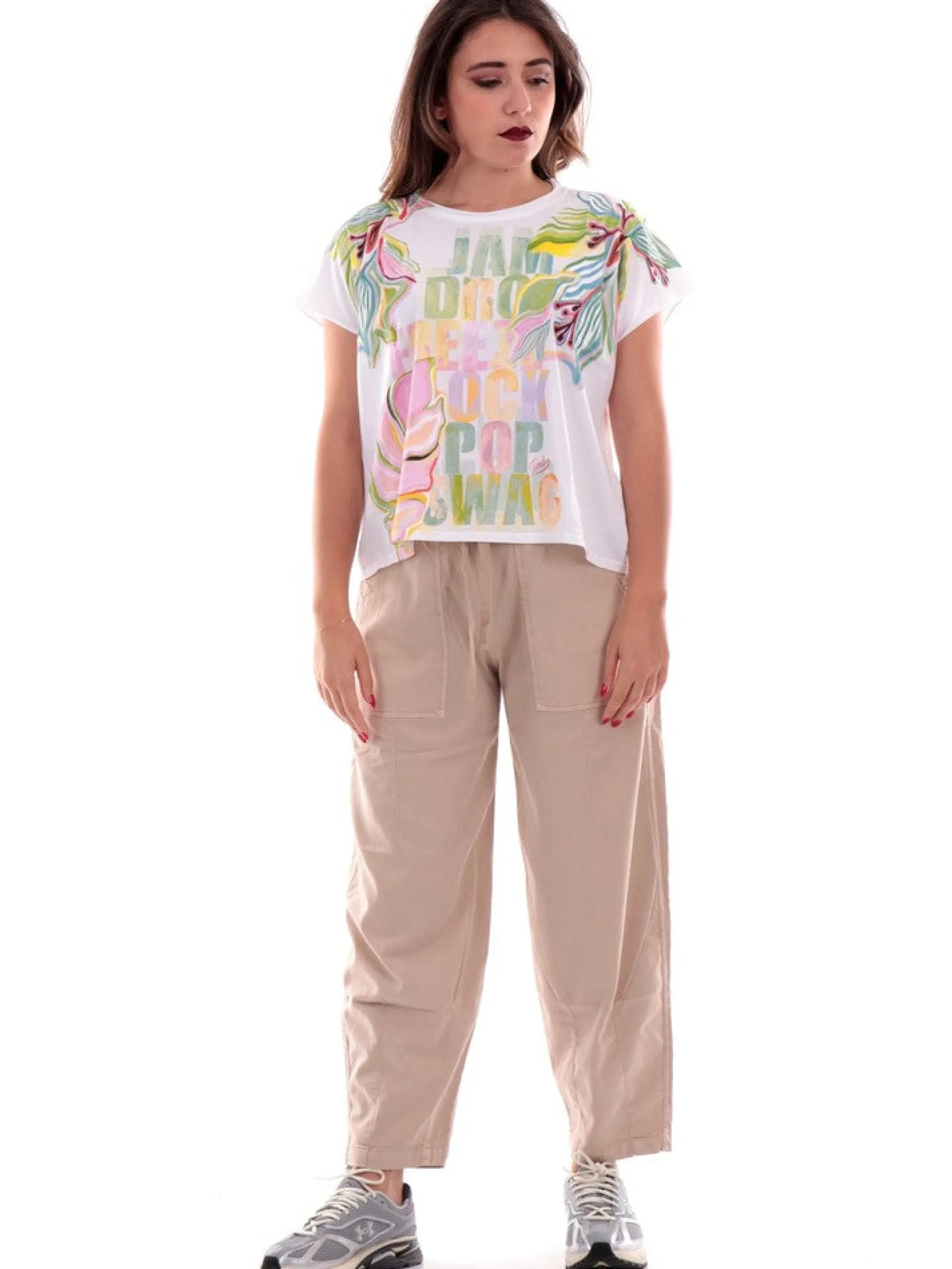 DEHA Pantaloni*Pantaloni marroni da donna Balloon Vintage D02555