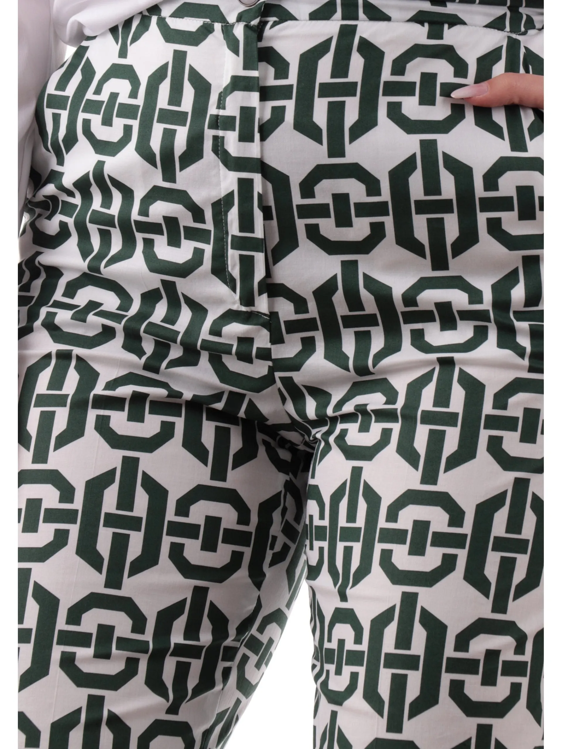 EMME MARELLA Pantaloni*Pantaloni Chino bianchi da donna fantasia foulard MUSA