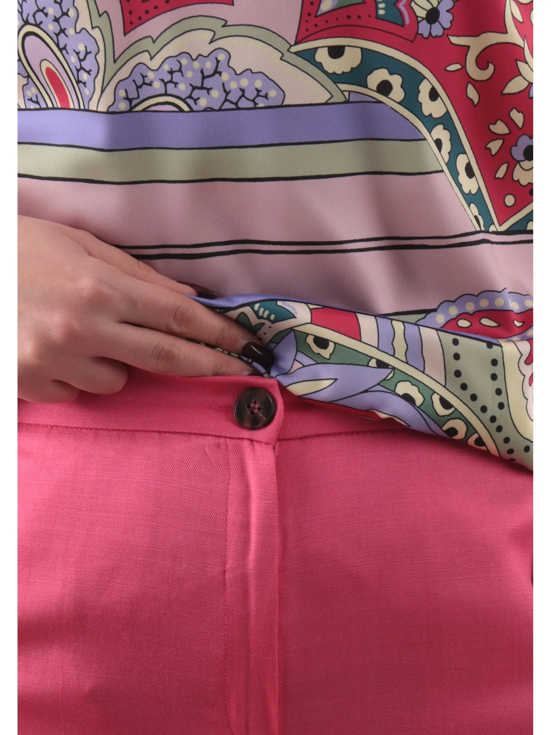 EMME MARELLA Pantaloni*Pantaloni Flare fucsia da donna lino ELETTRA2