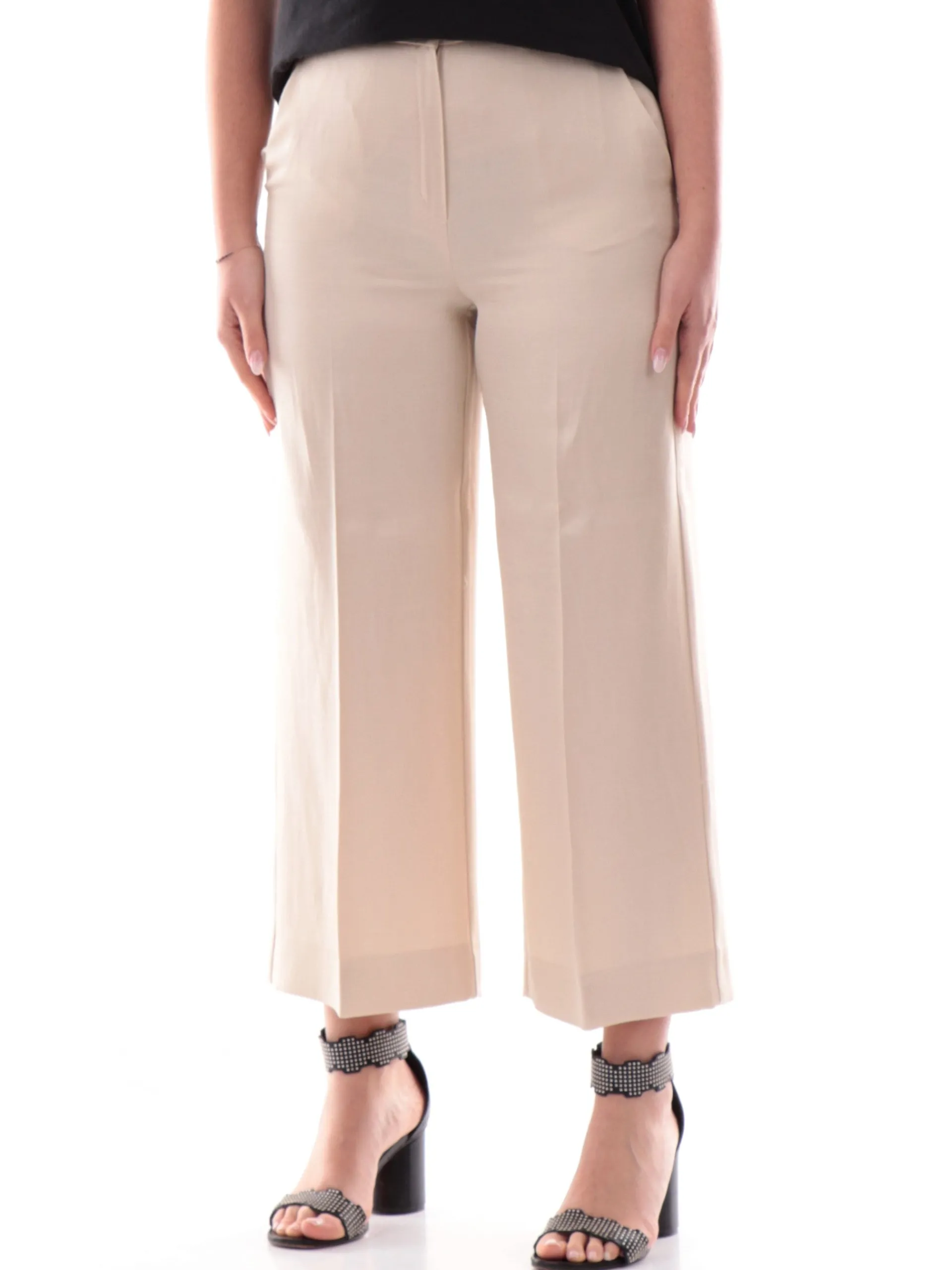 EMME MARELLA Pantaloni*Pantaloni Flare beige da donna lino ELETTRA2