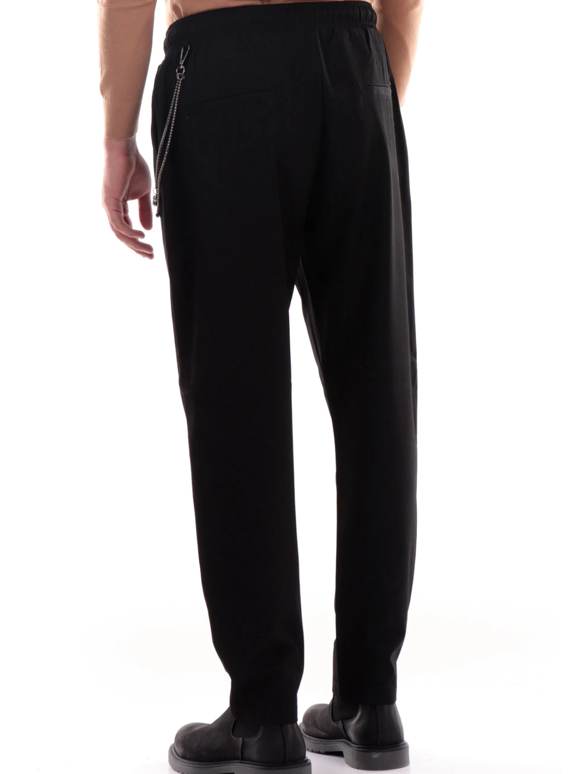 GIANNI LUPO Pantaloni*Pantaloni neri da uomo Leonard con laccio GL5107BDF24