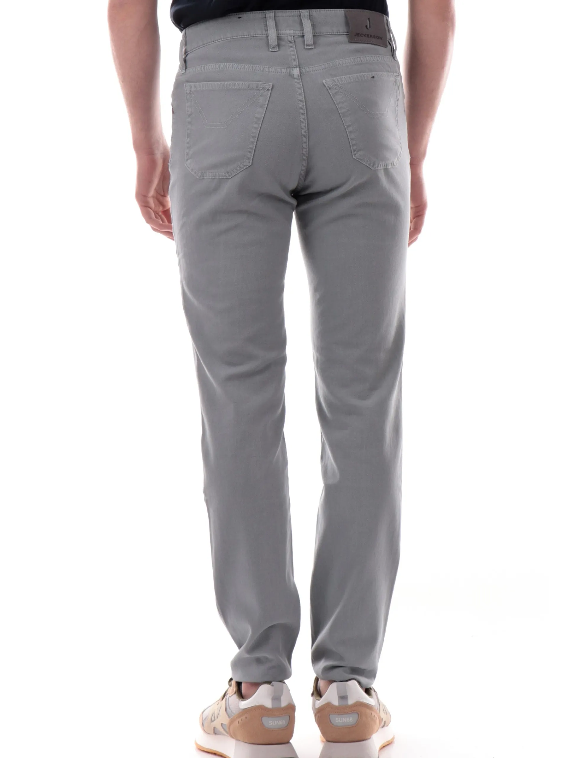 JECKERSON Pantaloni*Pantaloni jeans grigi da uomo nido d'ape John UPPA077NIDO001 6002
