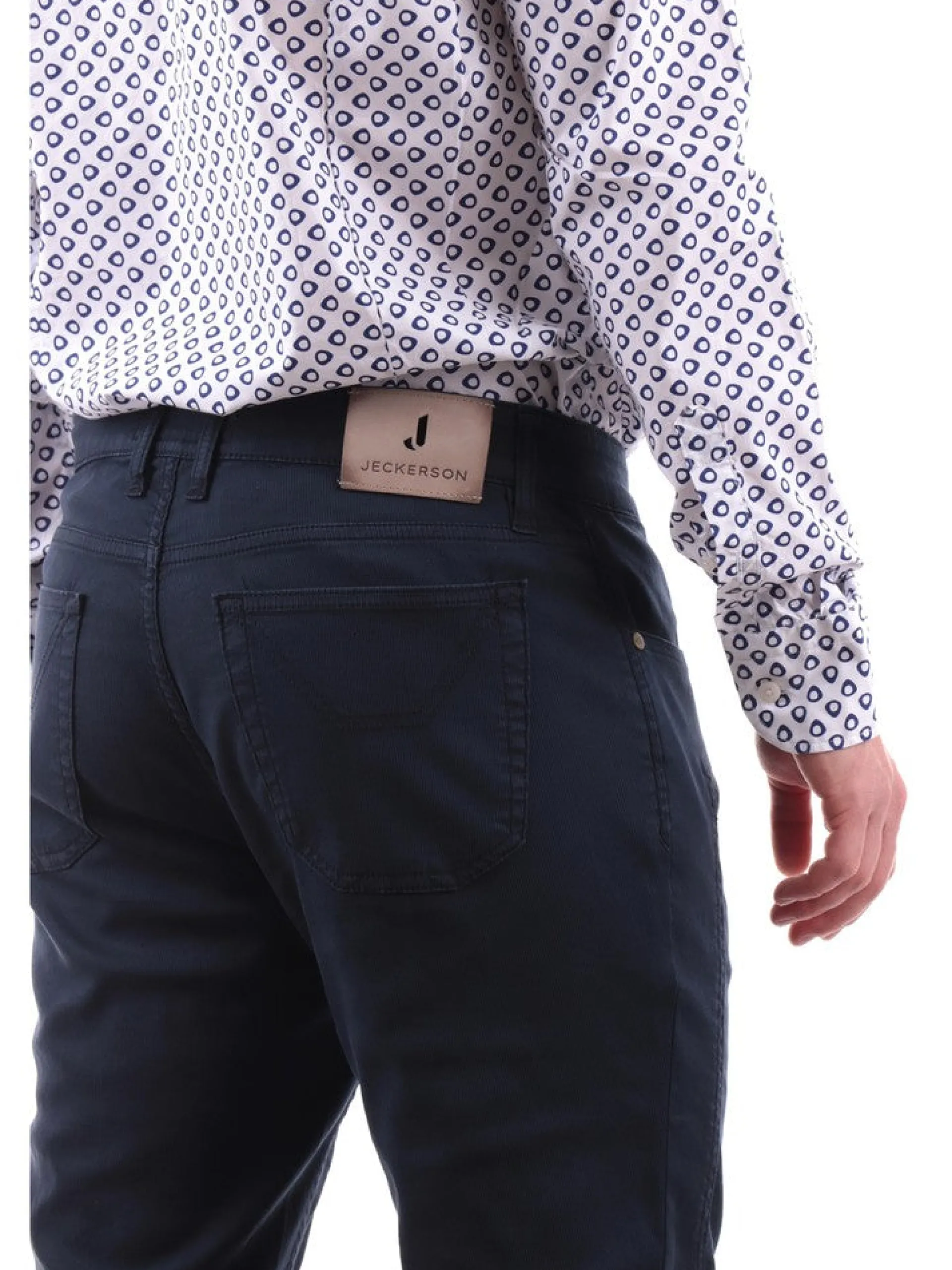 JECKERSON Pantaloni*Pantaloni jeans blu da uomo cotone piquet UPPA077PIQU001