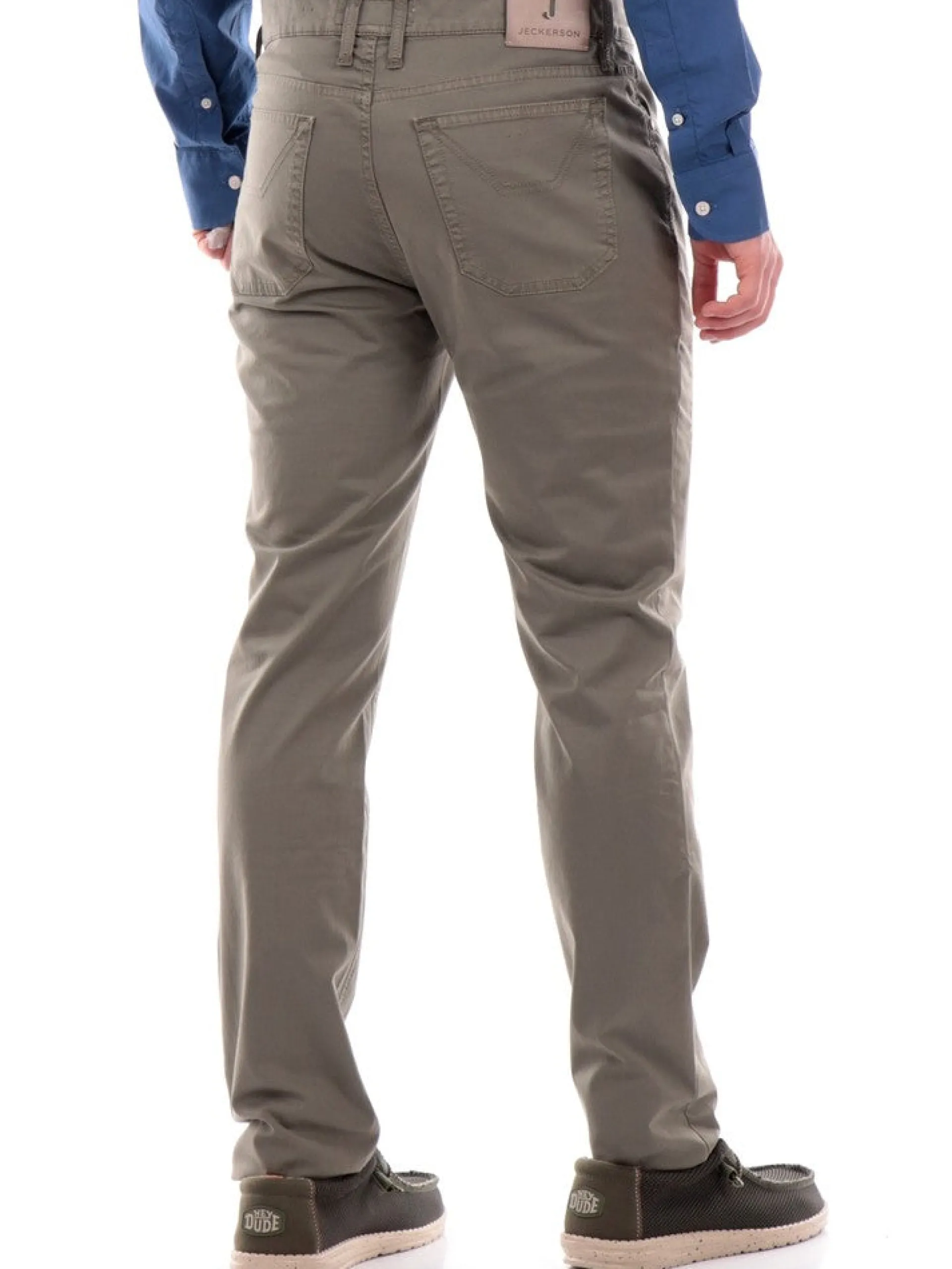 JECKERSON Pantaloni*Pantaloni jeans verdi da uomo in raso UPPA077RASO003
