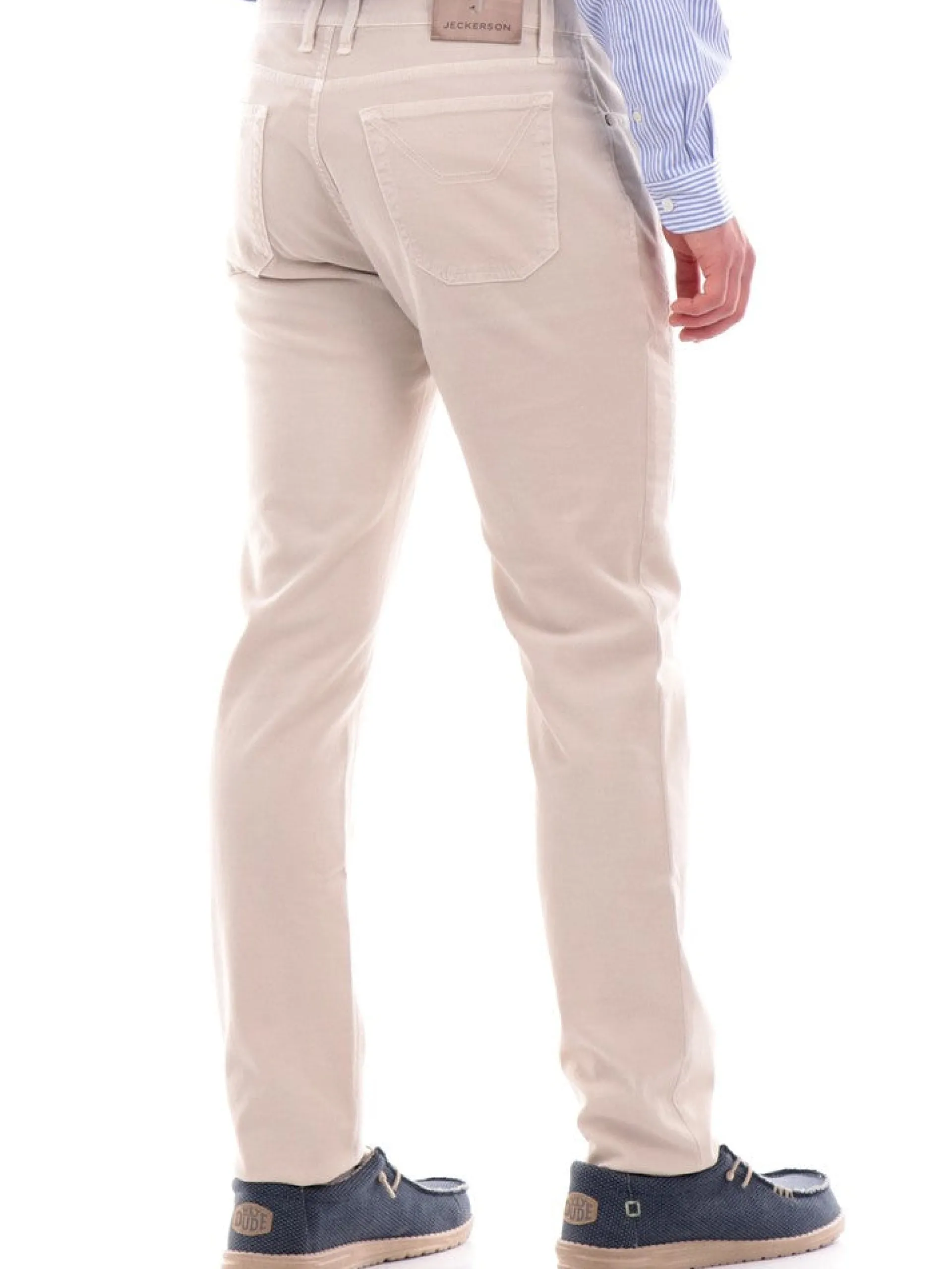 JECKERSON Pantaloni*Pantaloni jeans beige da uomo John UPPA077NIDO001