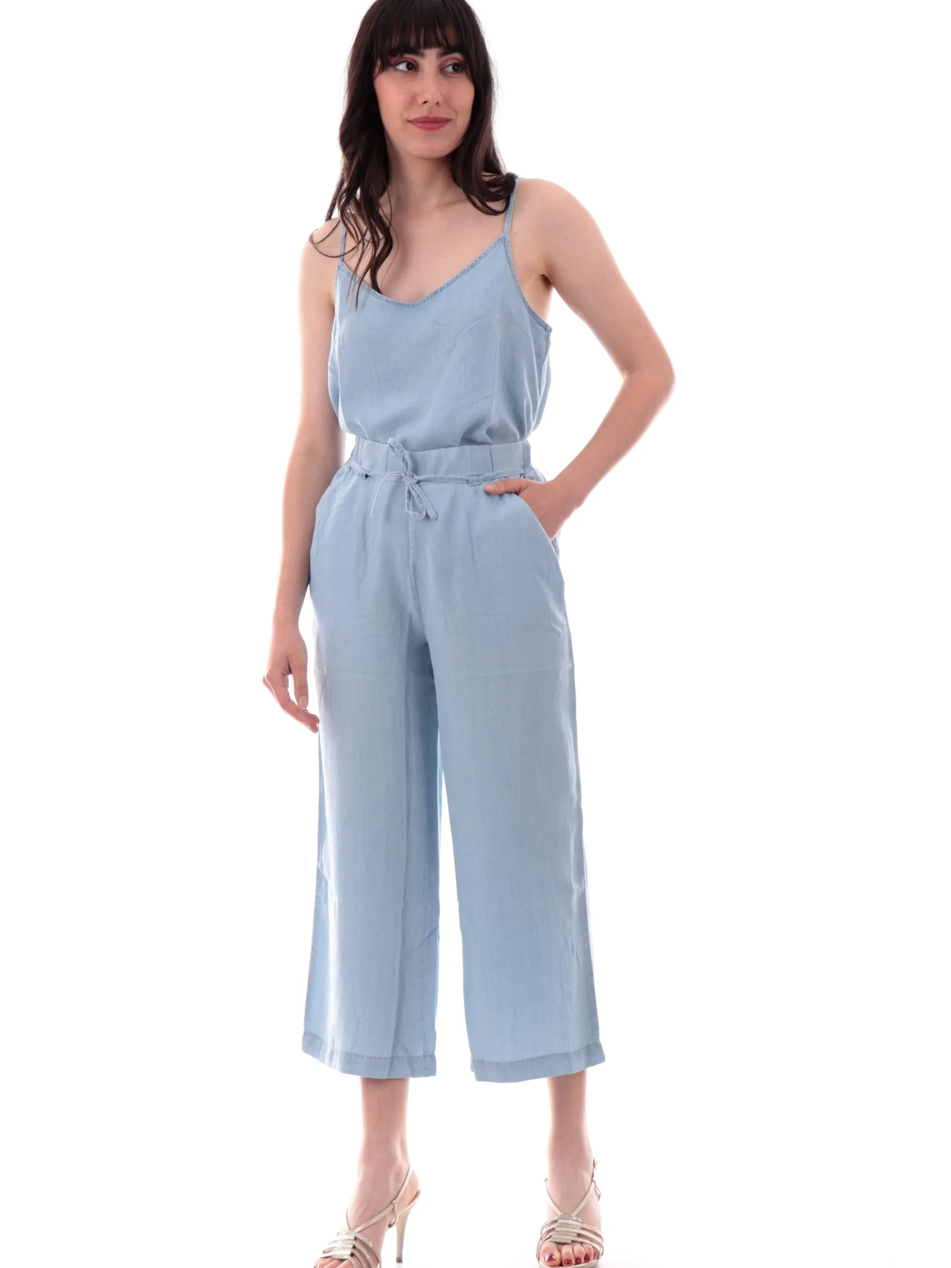 TIFFOSI Pantaloni*Pantaloni Jeans palazzo da donna a vita alta con cinture Roselin 10059976