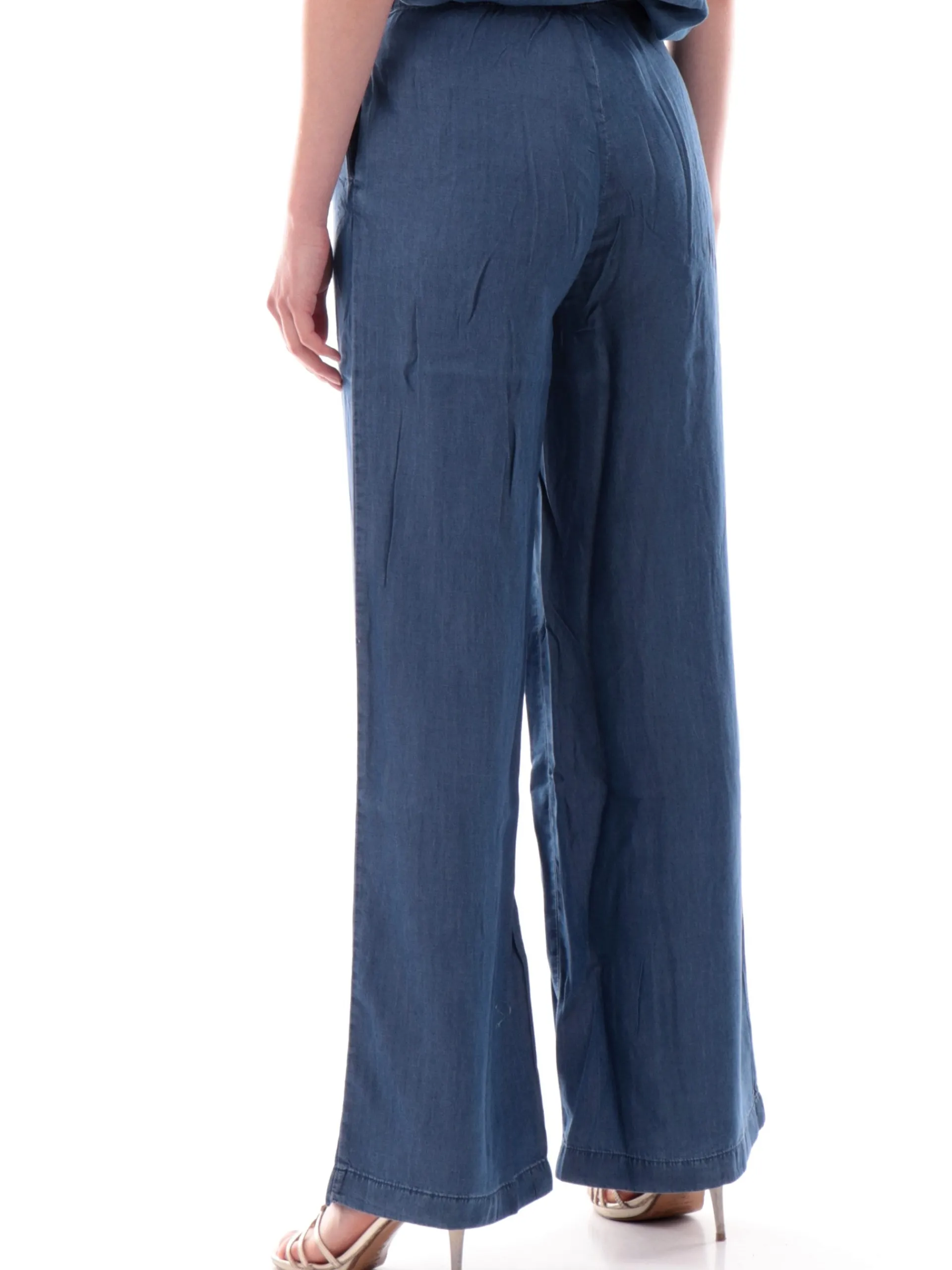 TIFFOSI Pantaloni*Pantaloni Jeans palazzo da donna a vita alta con elastico
