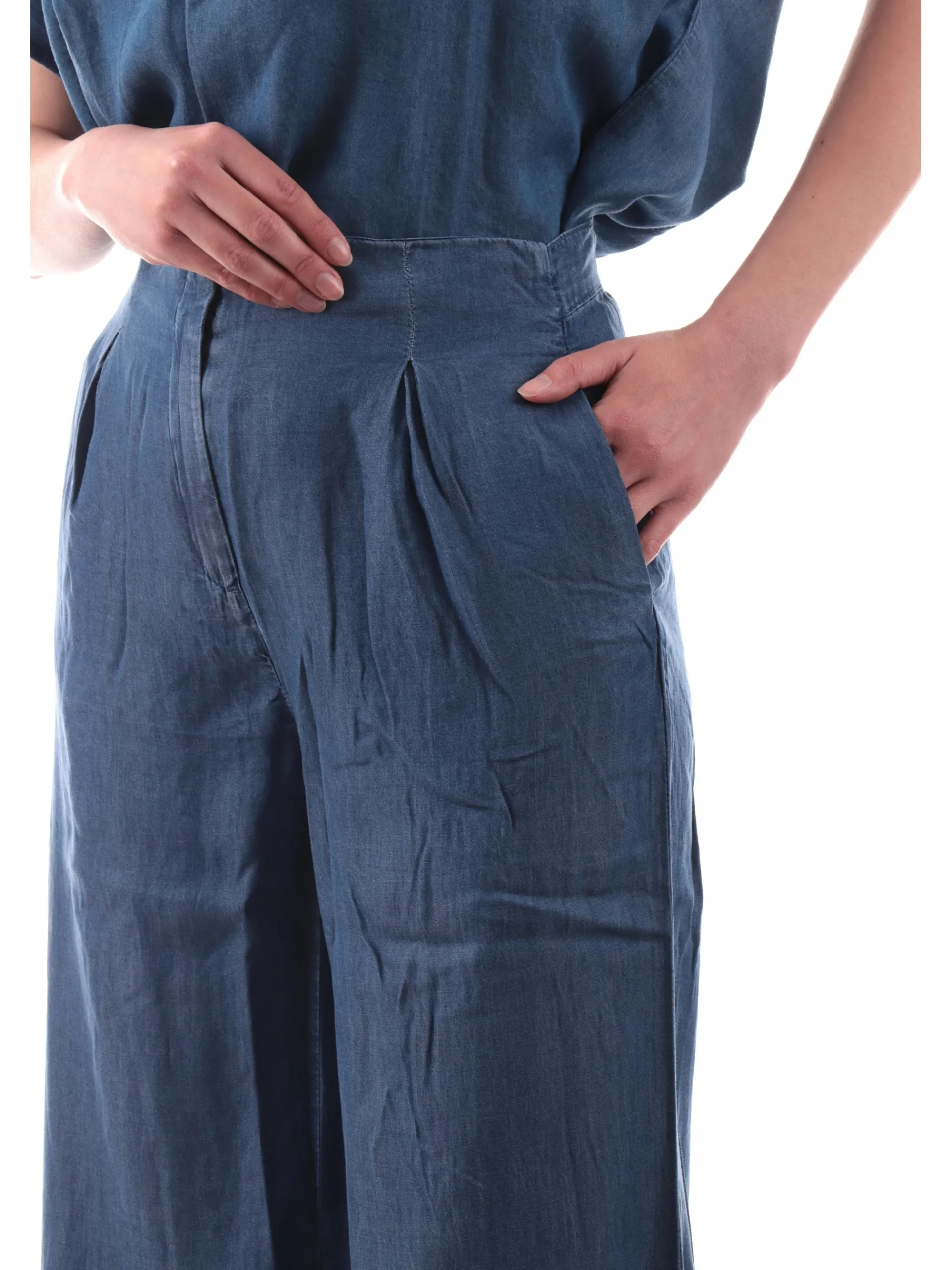 TIFFOSI Pantaloni*Pantaloni Jeans palazzo da donna a vita alta con elastico