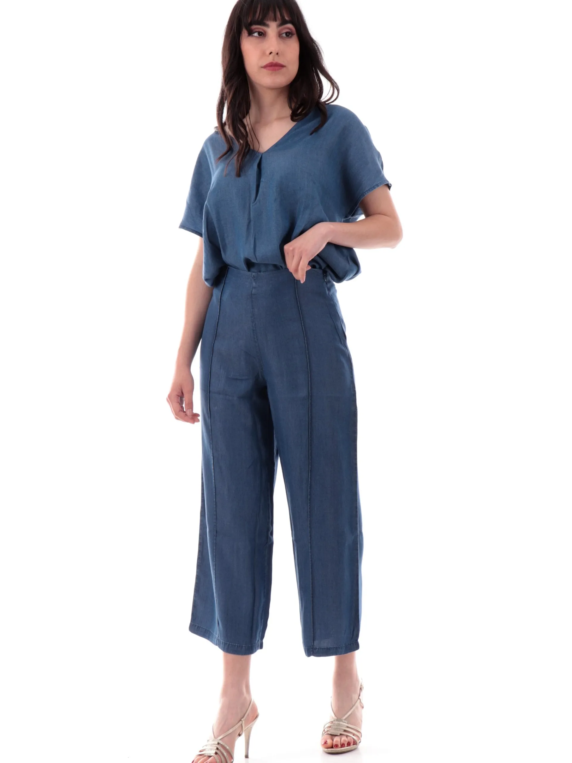TIFFOSI Pantaloni*Pantaloni Jeans palazzo da donna a vita alta con elastico Gavin 10059973