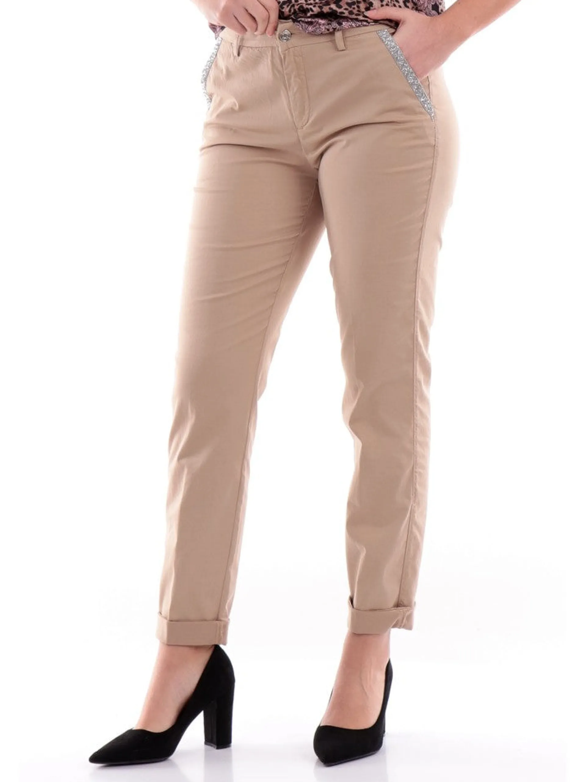 LIU JO MILANO Pantaloni*Pantaloni Liu Jo Beige Chino Urban da Donna WA1231T4810