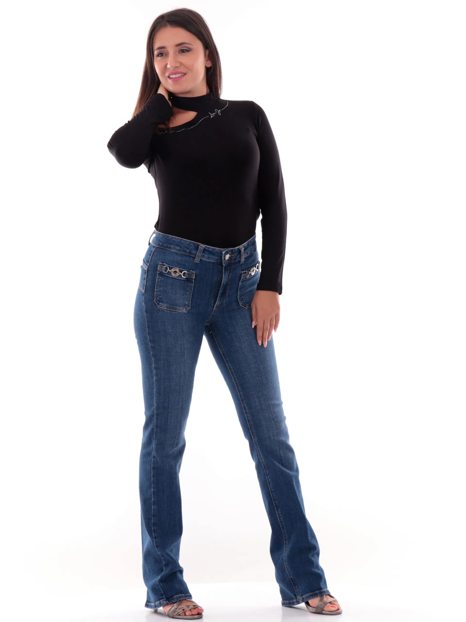 LIU JO MILANO Jeans*Pantaloni Liu Jo Donna Bottom Up palazzo UF4025DS829