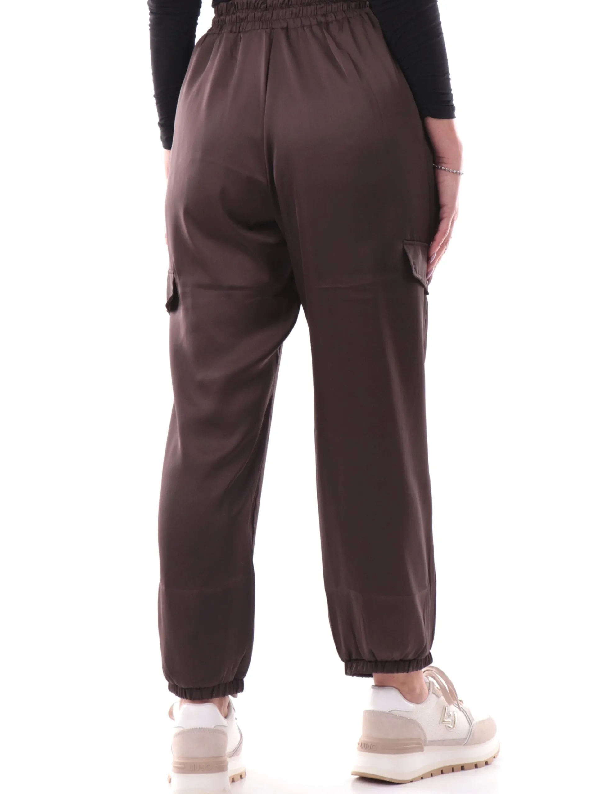 LIU JO SPORT Pantaloni*Pantaloni Liu Jo marroni cargo da donna con polsini TA5293TS964