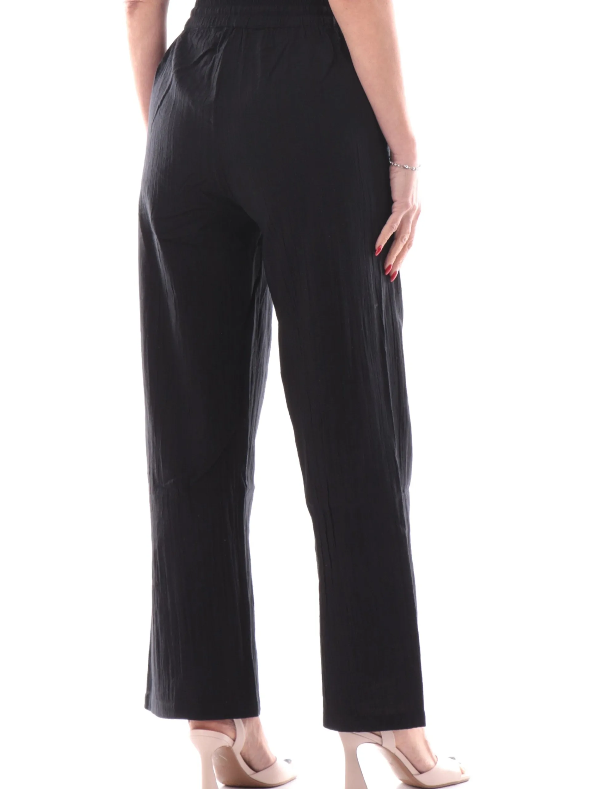 ONLY Pantaloni*Pantaloni Loose neri da donna vestibilità morbida 15319090