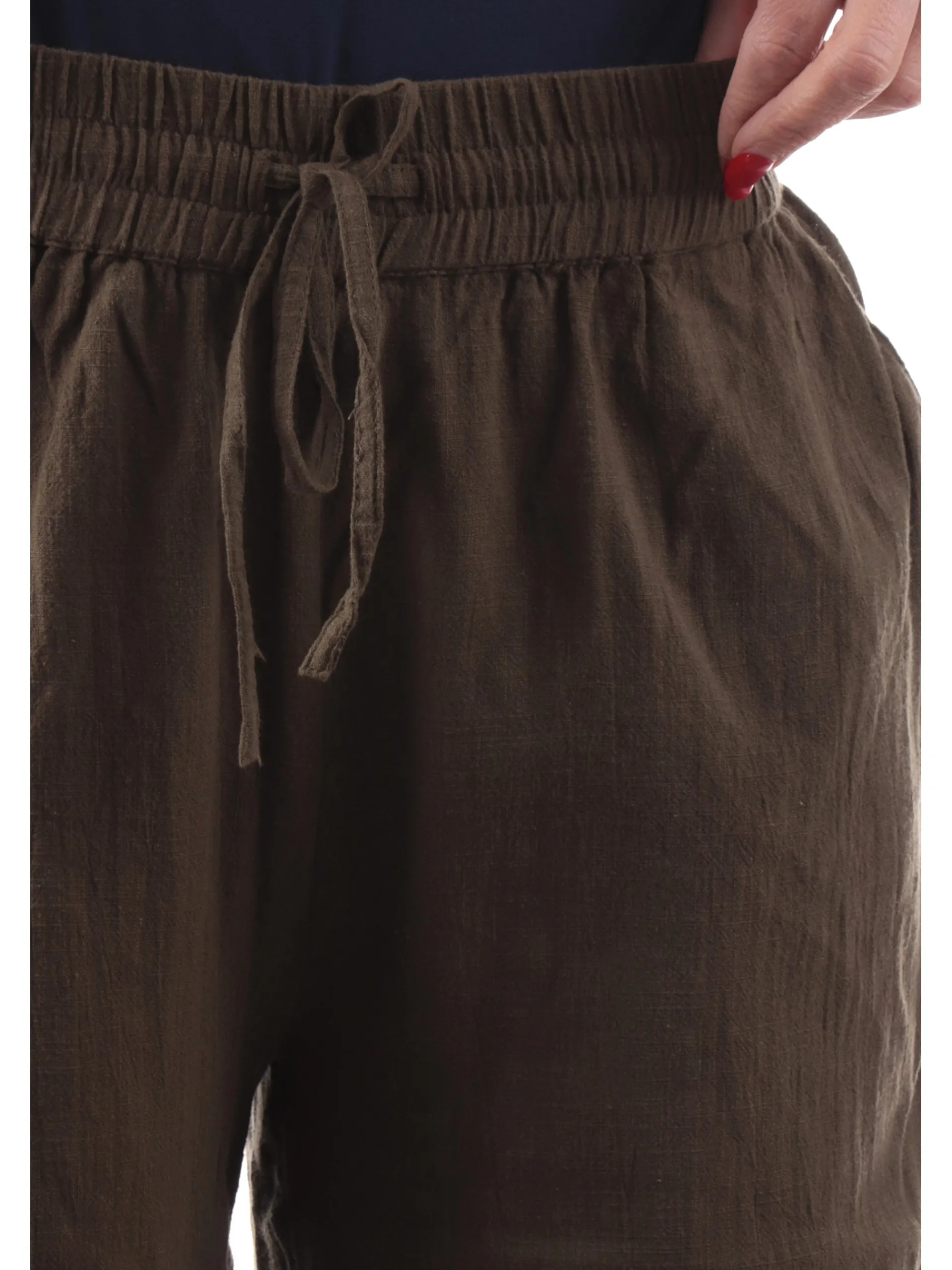 ONLY Pantaloni*Pantaloni Loose verdi da donna vestibilità morbida 15319090
