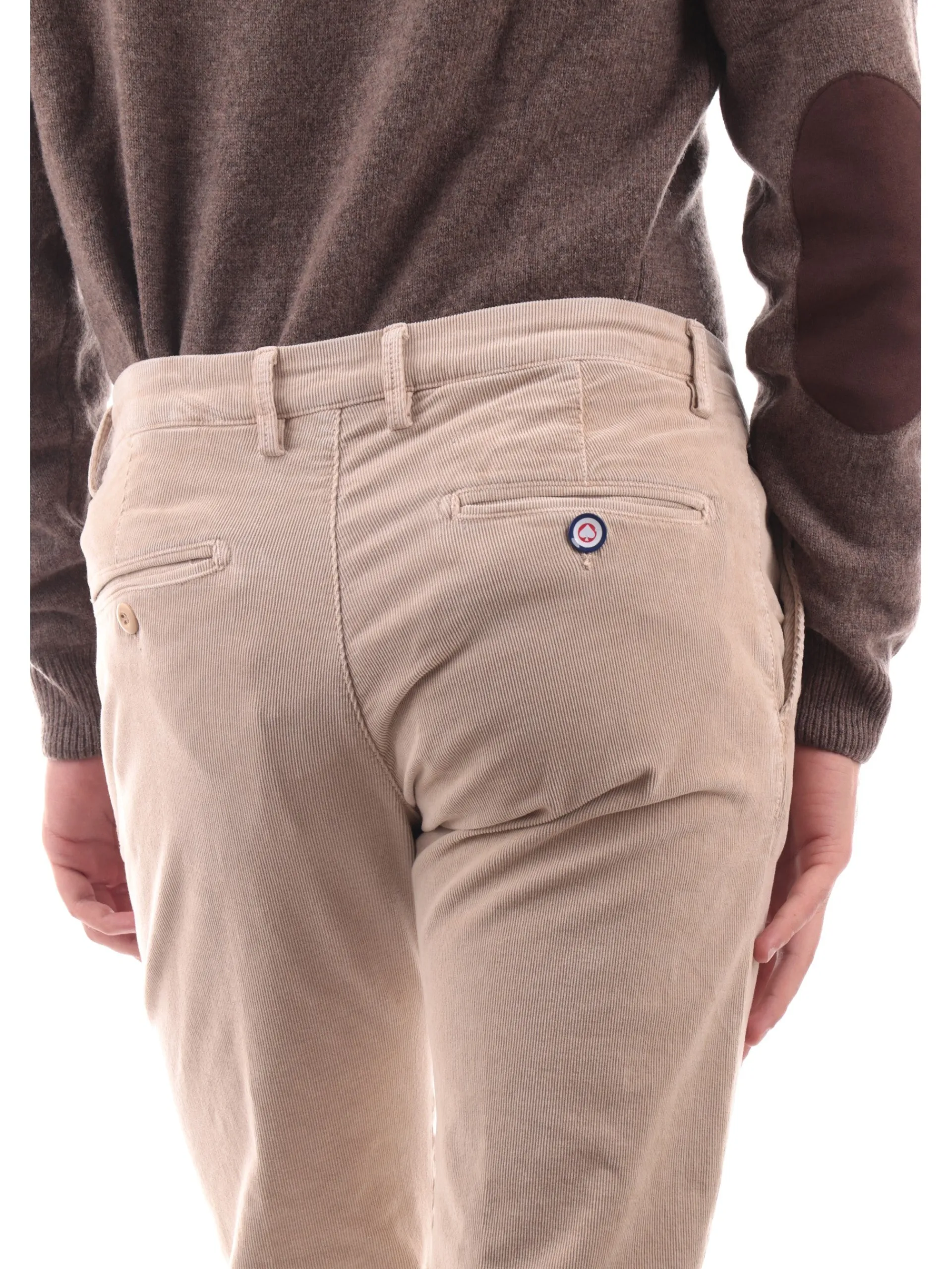 MODFITTERS Pantaloni*Pantaloni beige da uomo in velluto CARNABYVELL