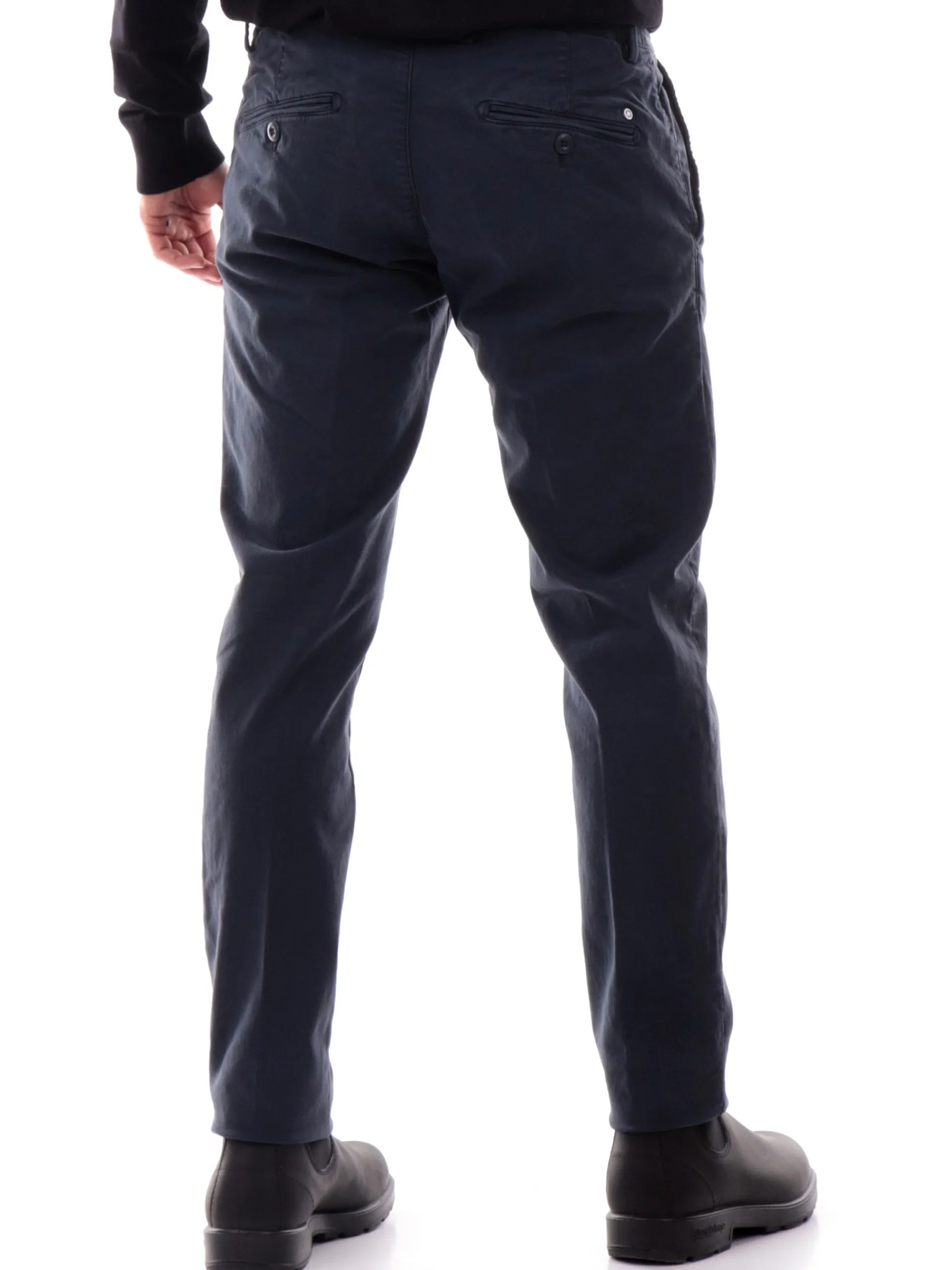 MODFITTERS Pantaloni*Pantaloni blu da uomo Gabardine SOHOGAB