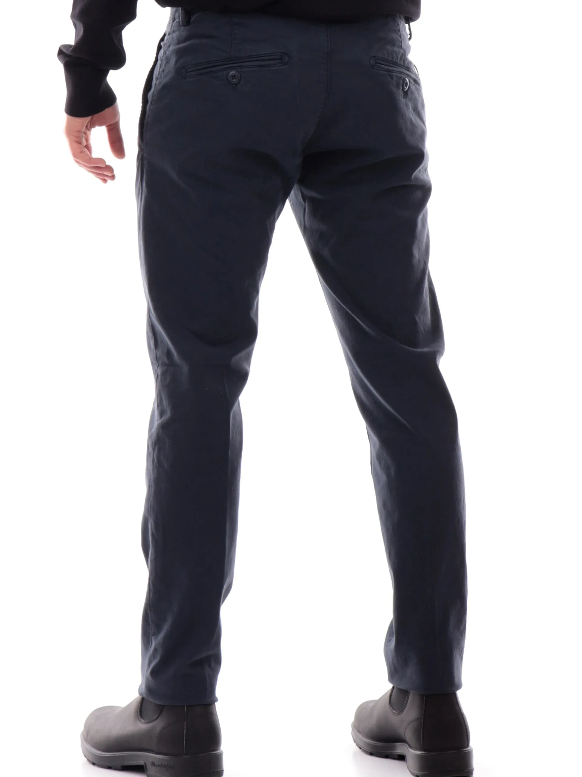 MODFITTERS Pantaloni*Pantaloni blu da uomo Gabardine SOHOGAB
