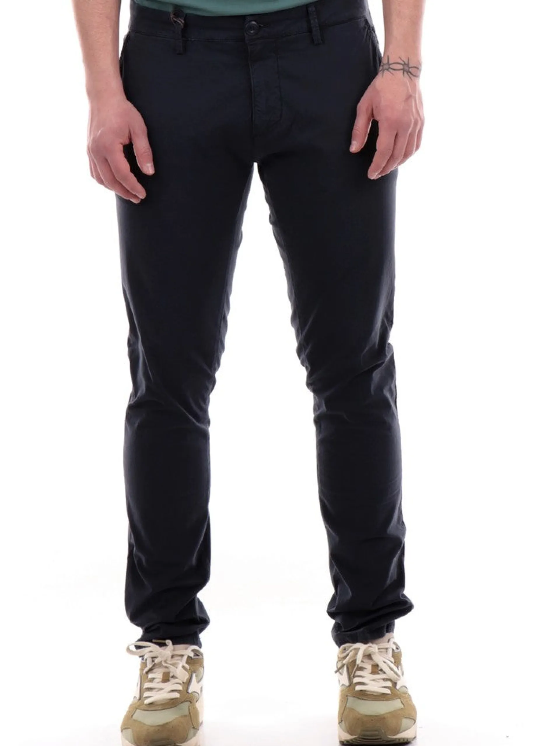 MODFITTERS Pantaloni*Pantaloni blu dark da uomo Soho Popeline SOHOPOP
