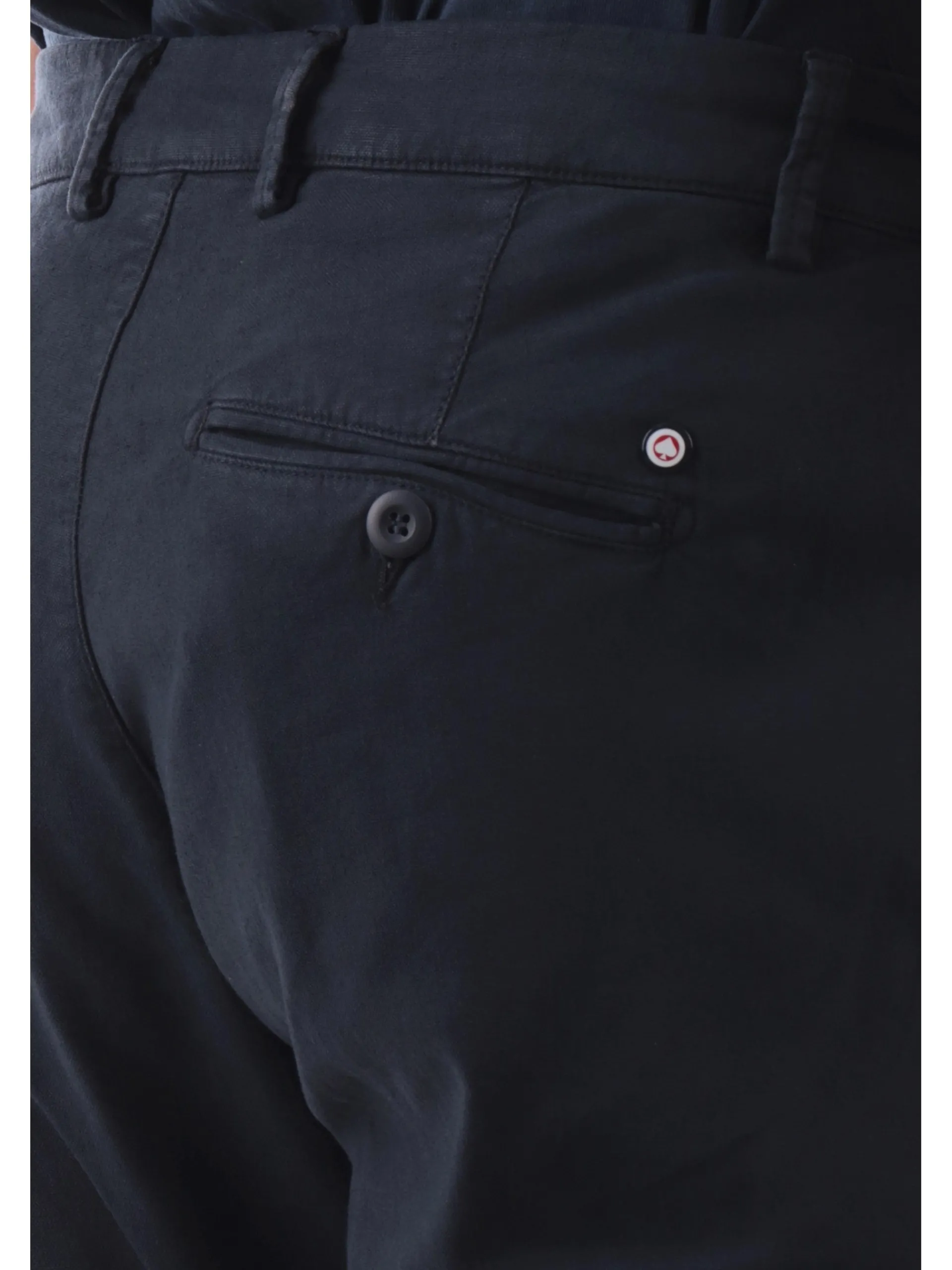 MODFITTERS Pantaloni*Pantaloni blu dark da uomo in lino PARKLANELINO