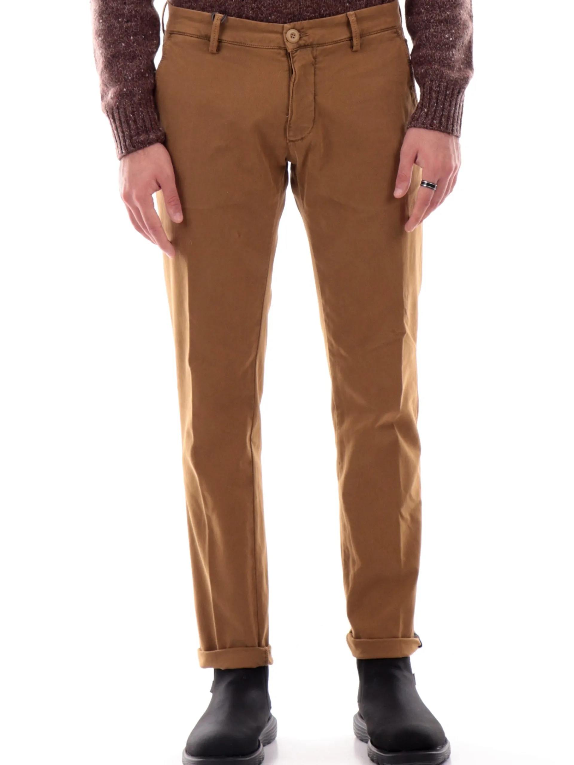 MODFITTERS Pantaloni*Pantaloni Carnaby marroni da uomo rigato CARNABYOLDB