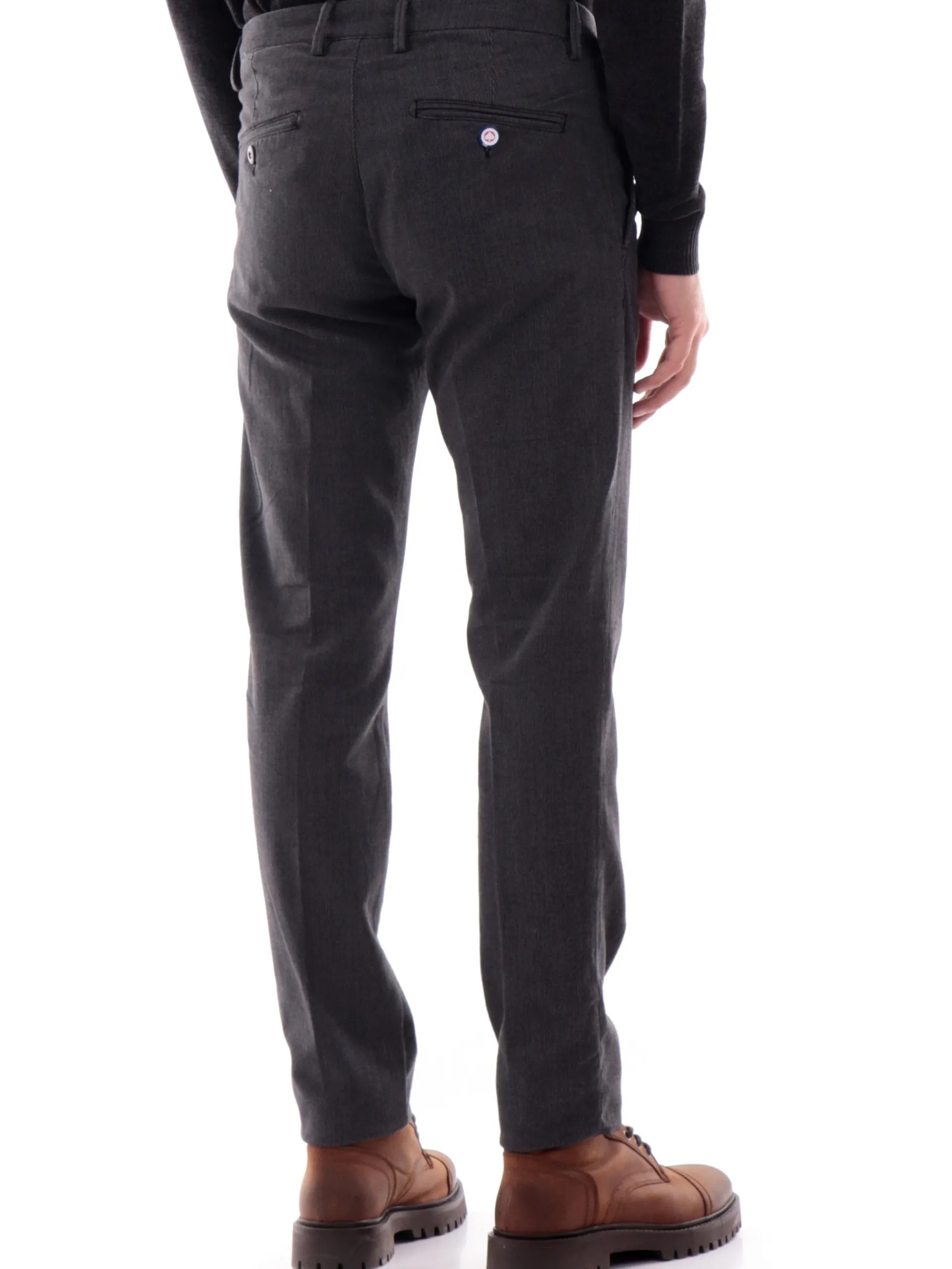 MODFITTERS Pantaloni*Pantaloni grigi da uomo Cotton Wool rigati CARNABYSOFY