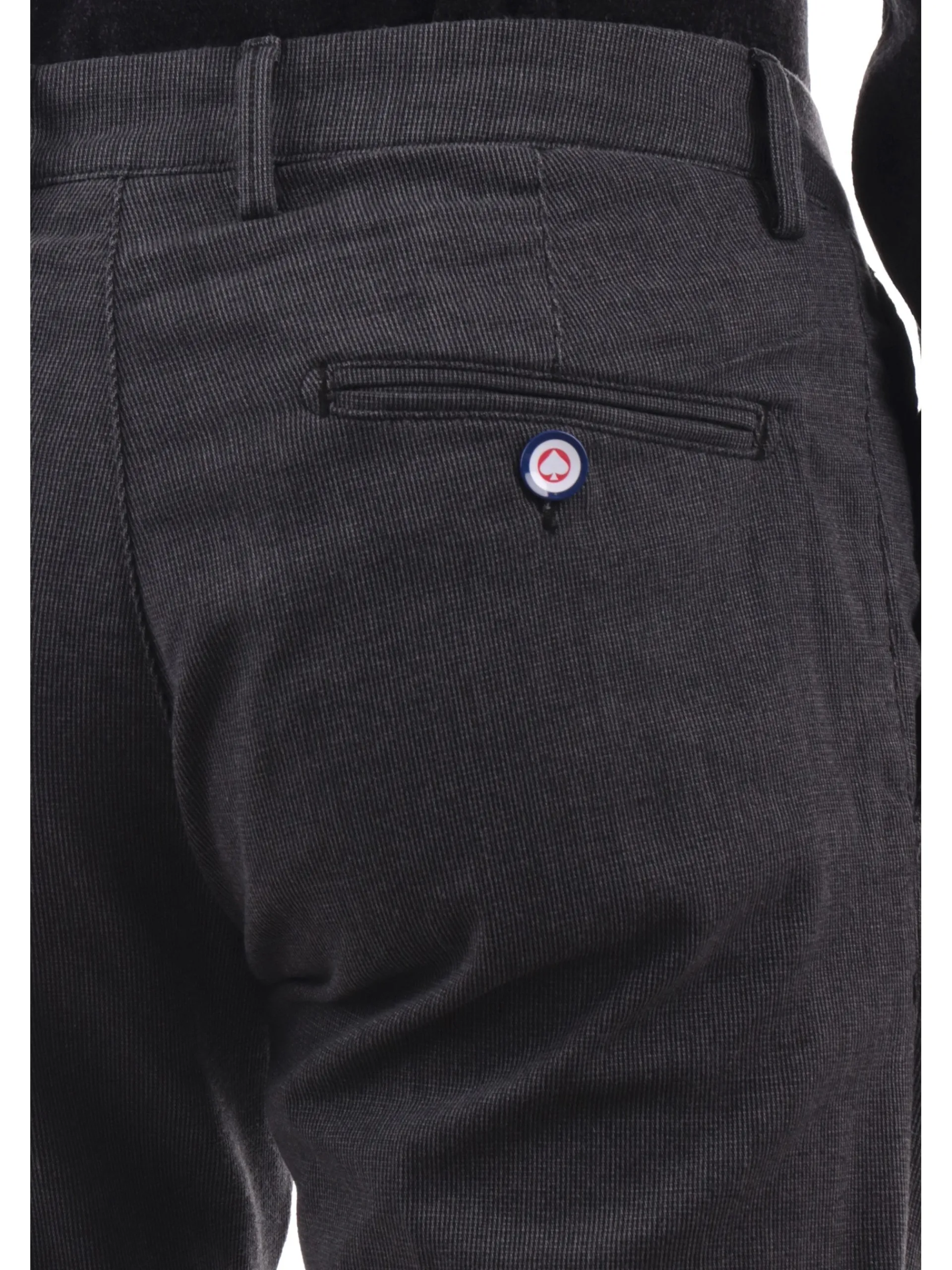 MODFITTERS Pantaloni*Pantaloni grigi da uomo Cotton Wool rigati CARNABYSOFY