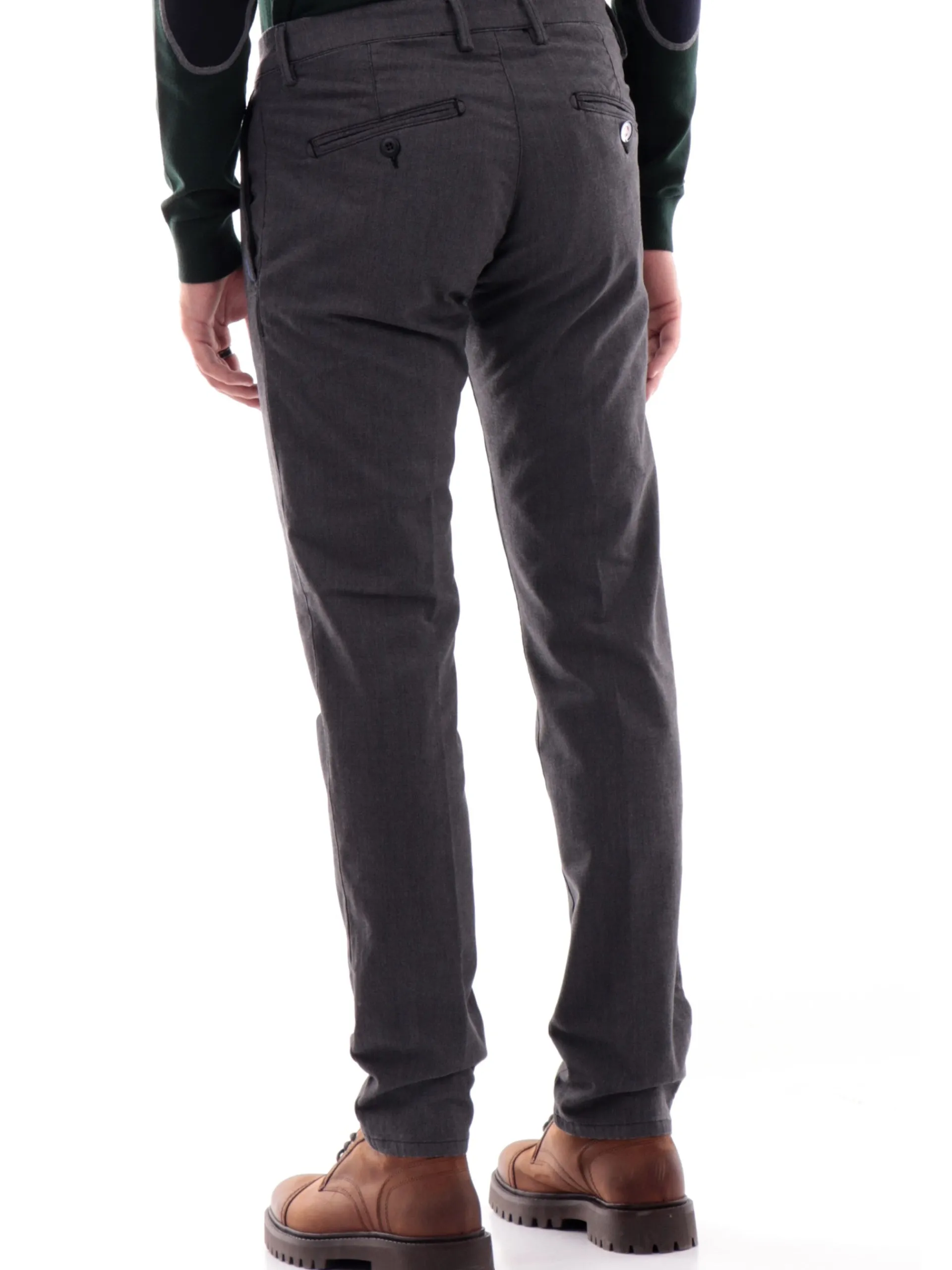 MODFITTERS Pantaloni*Pantaloni grigi da uomo Cotton Wool Slim CARNABYCINDY