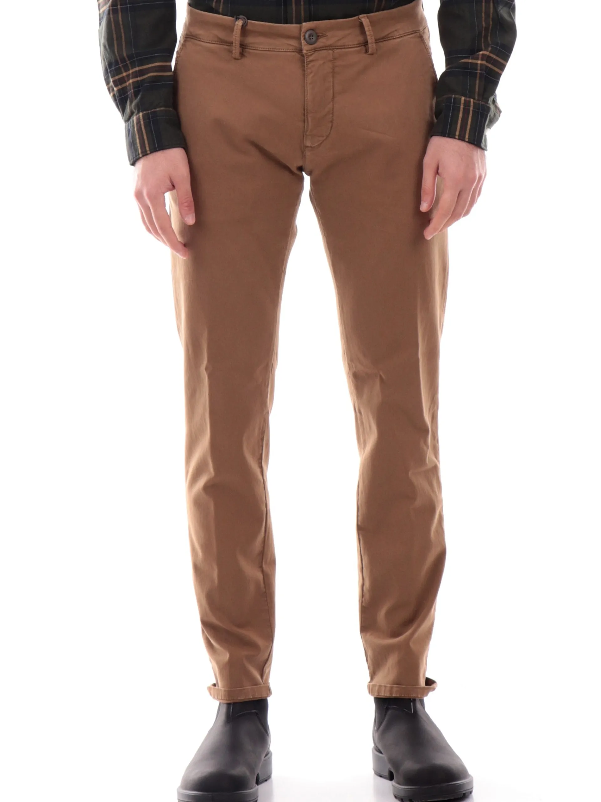 MODFITTERS Pantaloni*Pantaloni marroni da uomo Gabardine SOHOGAB