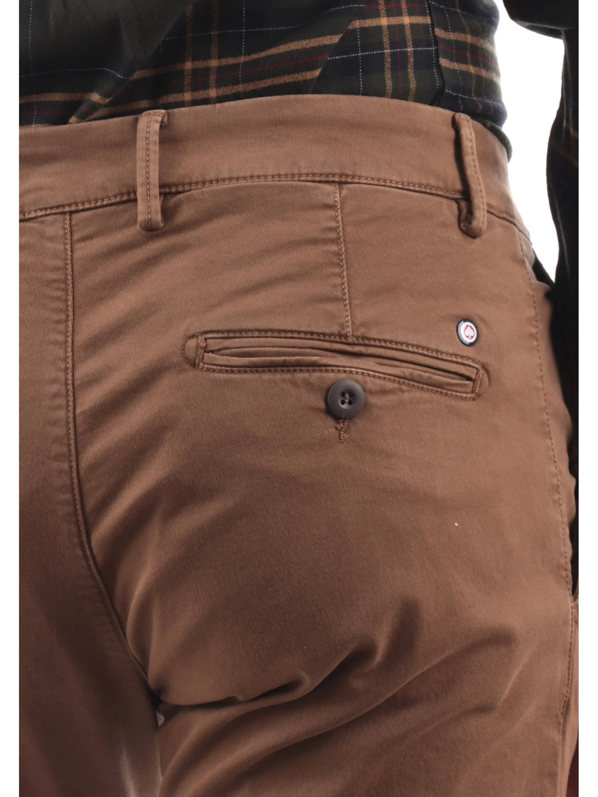 MODFITTERS Pantaloni*Pantaloni marroni da uomo Gabardine SOHOGAB