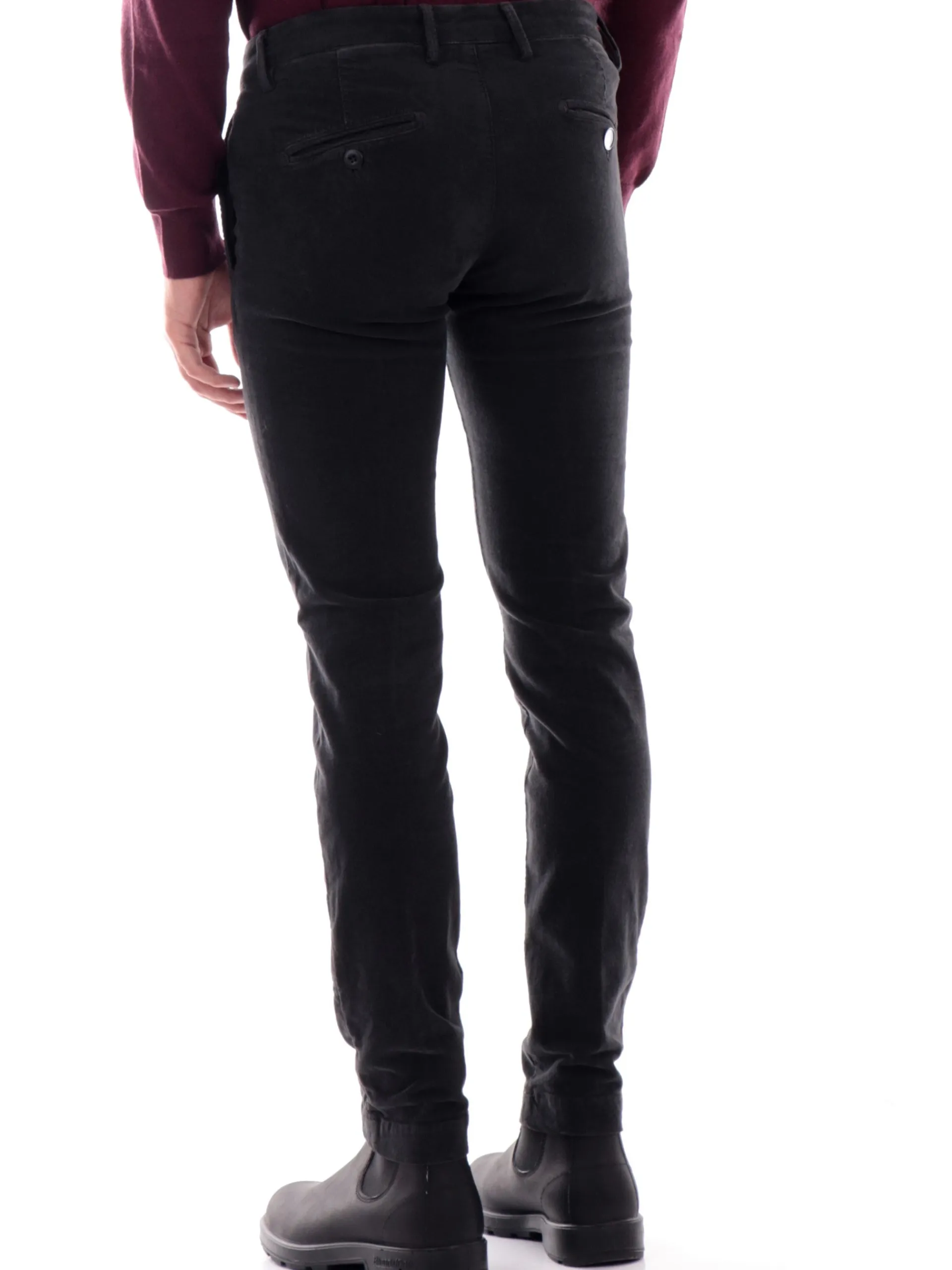 MODFITTERS Pantaloni*Pantaloni neri da uomo in velluto CARNABYVELL
