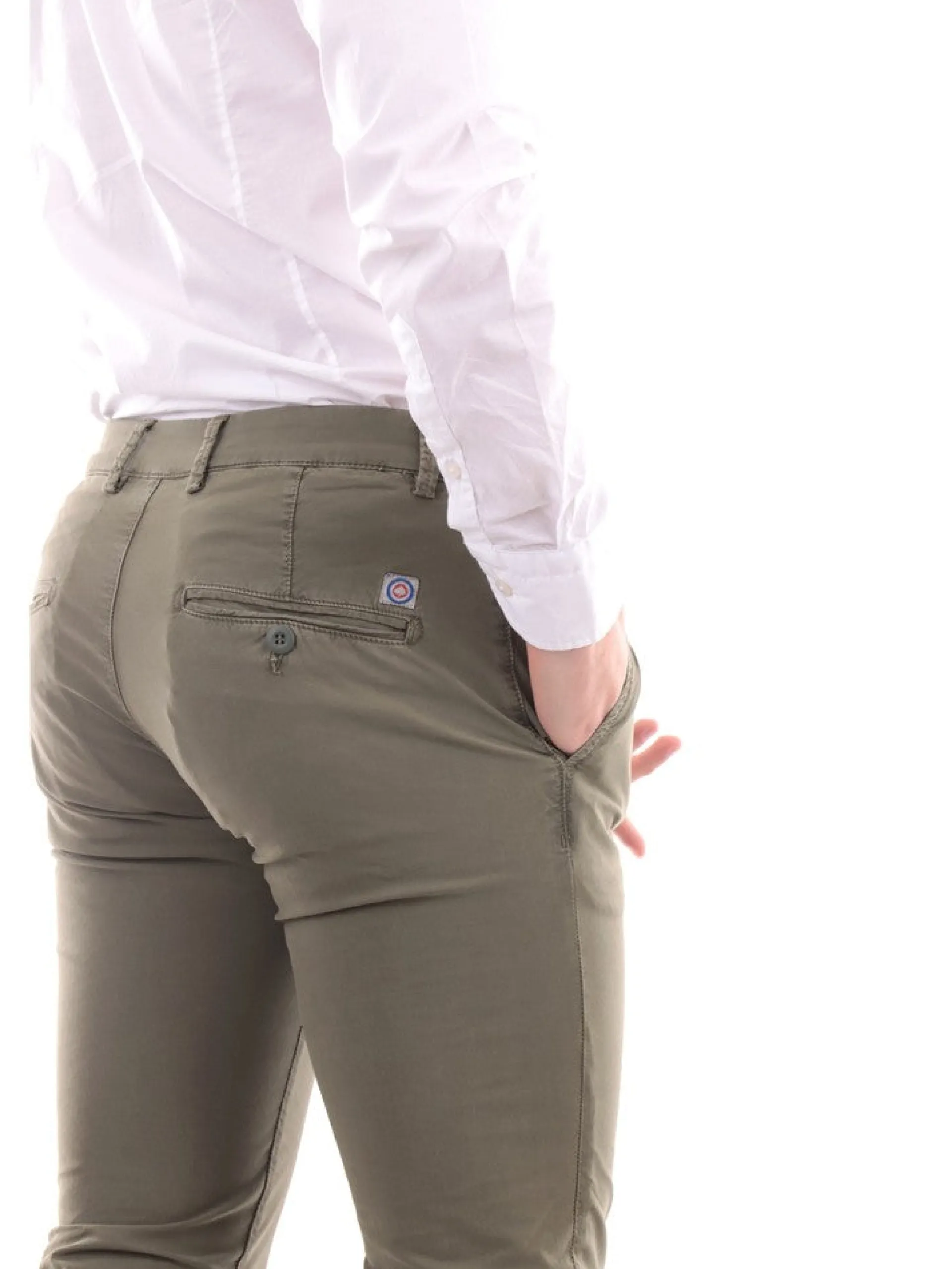 MODFITTERS Pantaloni*Pantaloni verdi militare da uomo Pant Soho Popeline