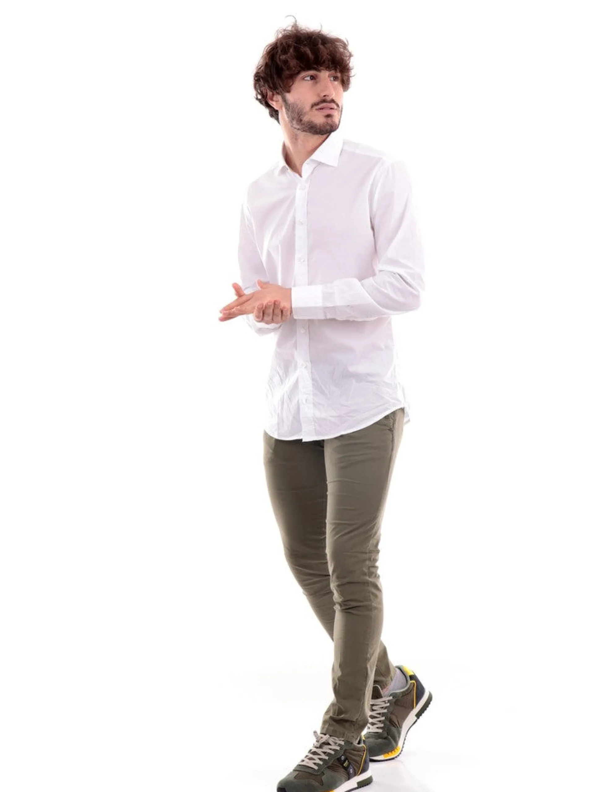 MODFITTERS Pantaloni*Pantaloni verdi militare da uomo Pant Soho Popeline