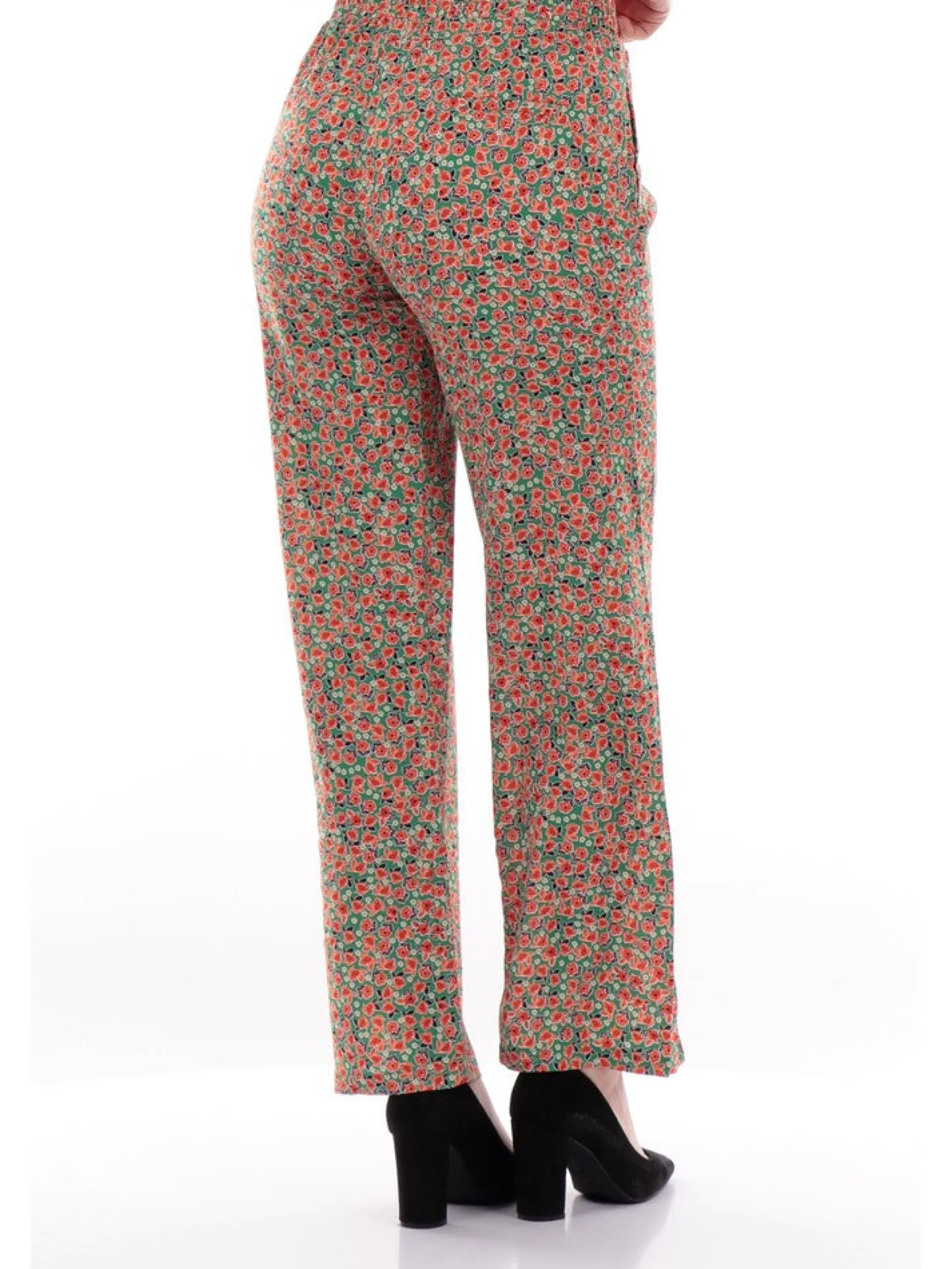MOLLYBRACKEN Pantaloni*Pantaloni Molly Bracken verde floreale da donna LA390CP21