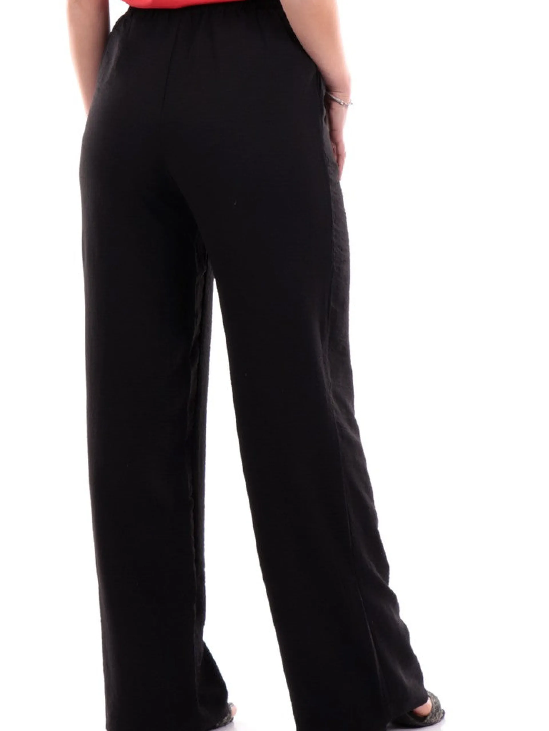 TIFFOSI Pantaloni*Pantaloni neri a palazzo da donna con vita elastica 10054532