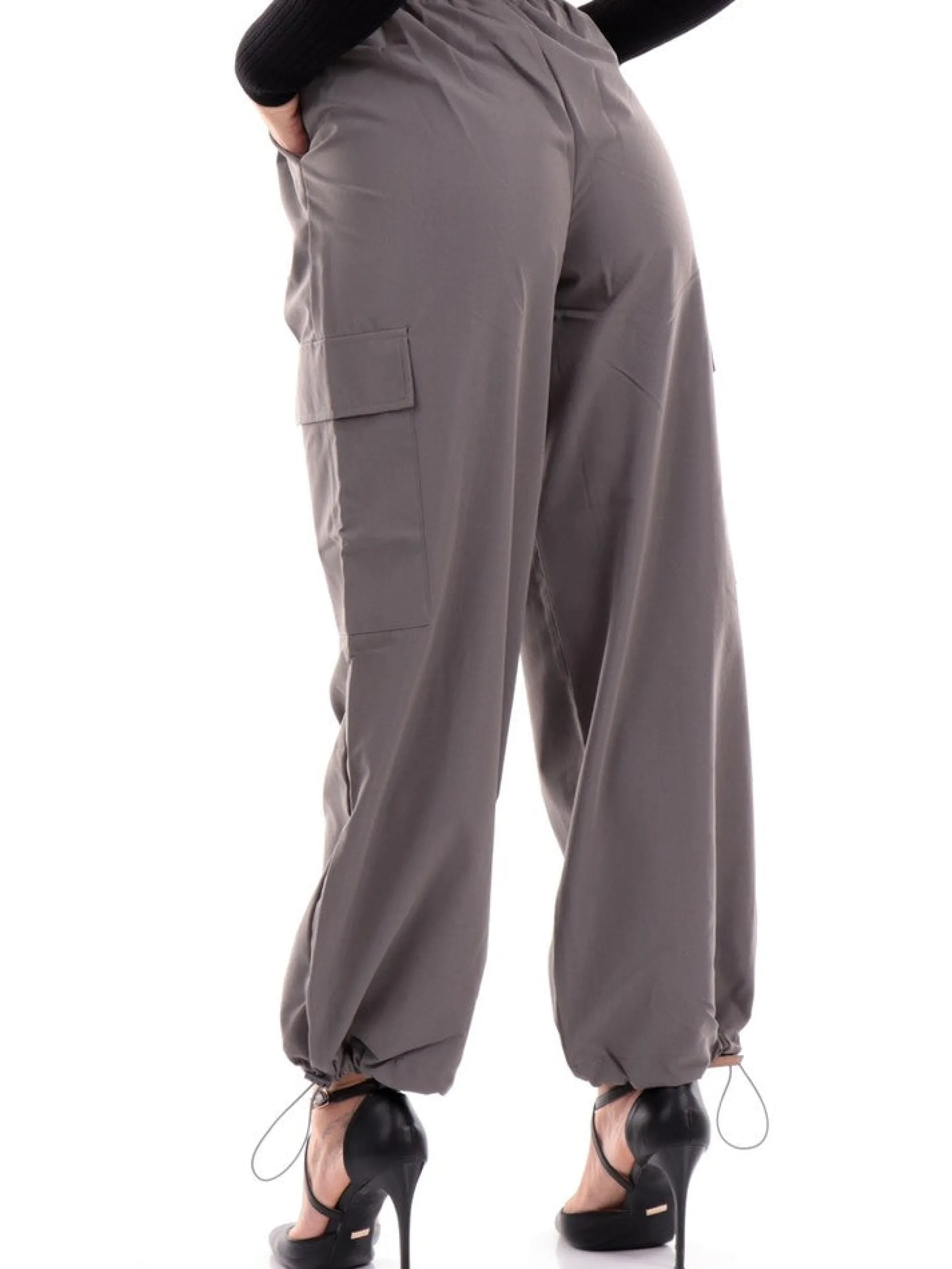 ONLY Pantaloni*Pantaloni Cargo Donna Parachute Grigio 15303706