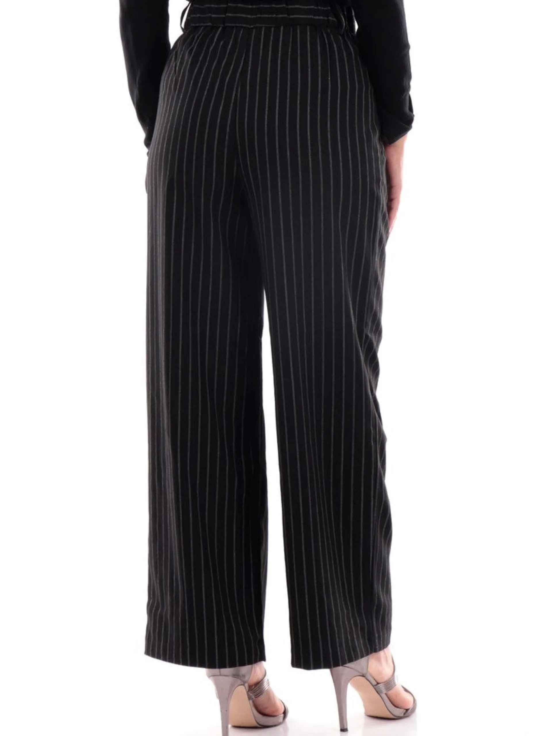 ONLY Pantaloni*Pantaloni neri da donna Pinstripe 15293947