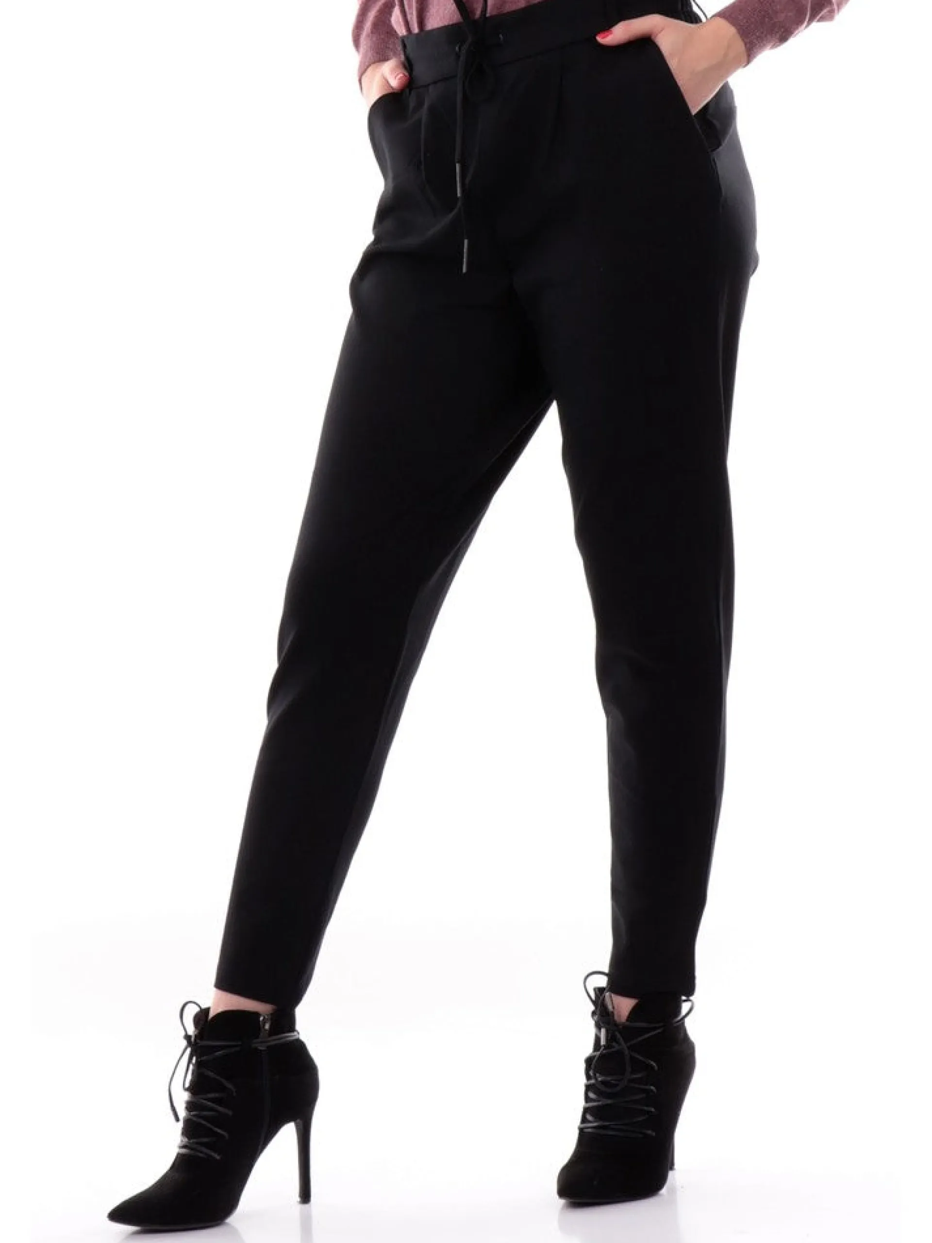 ONLY Pantaloni*Pantaloni neri da donna regolabili 15115847