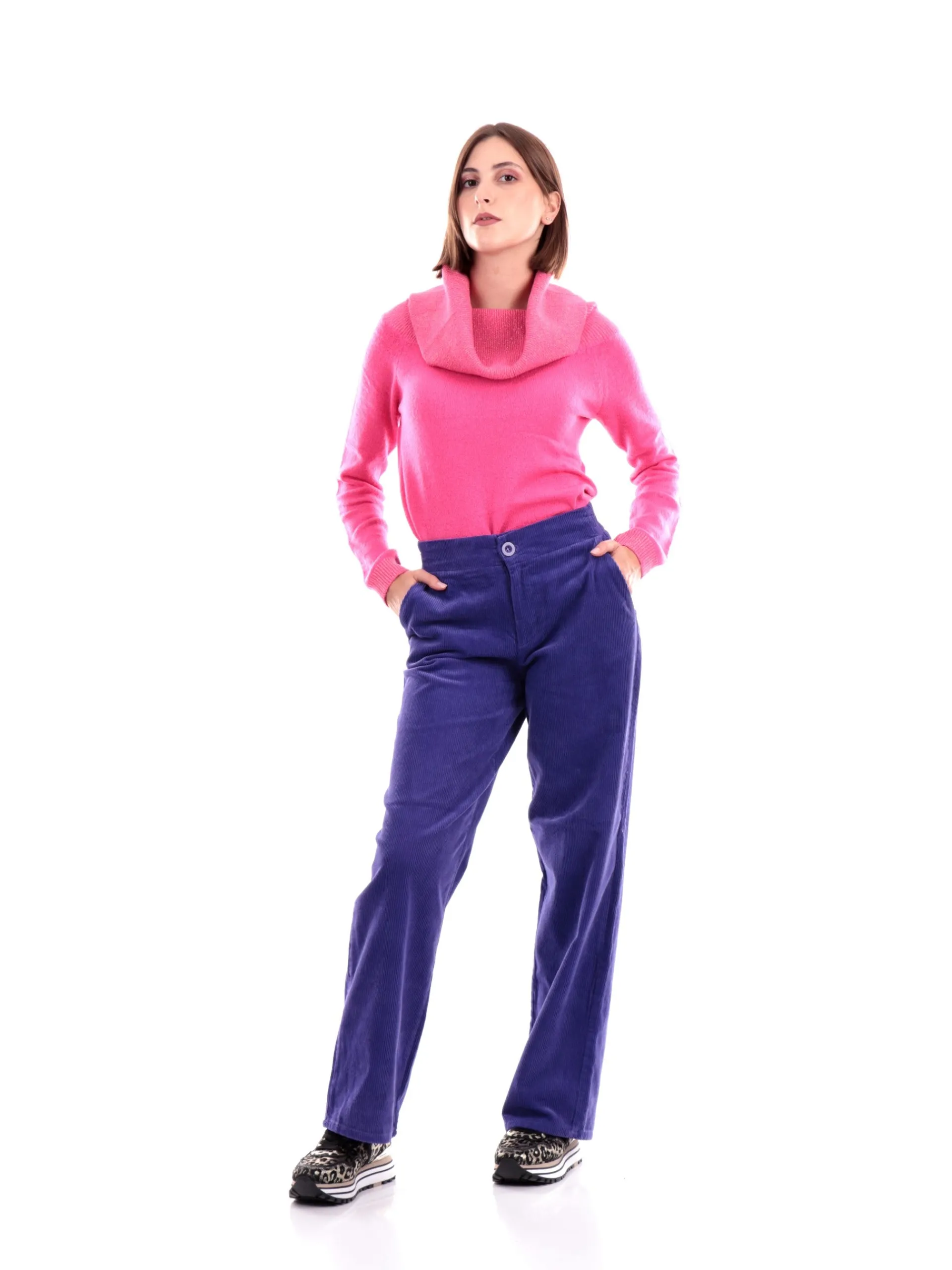 ONLY Pantaloni*Pantaloni viola da donna Straight Cord Pant 15271986
