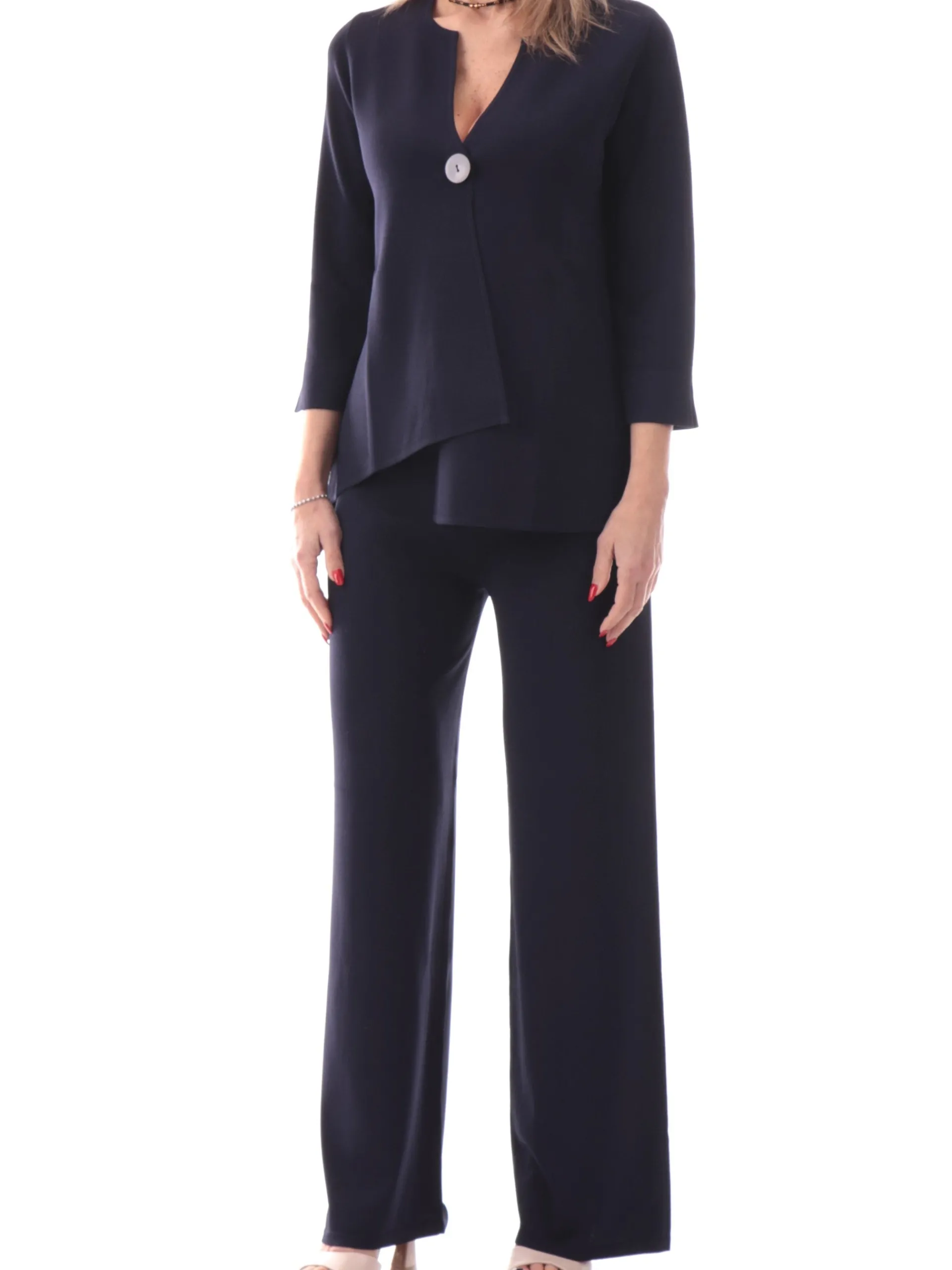 ANIS Pantaloni*Pantaloni palazzo blu da donna in viscosa 251W6026