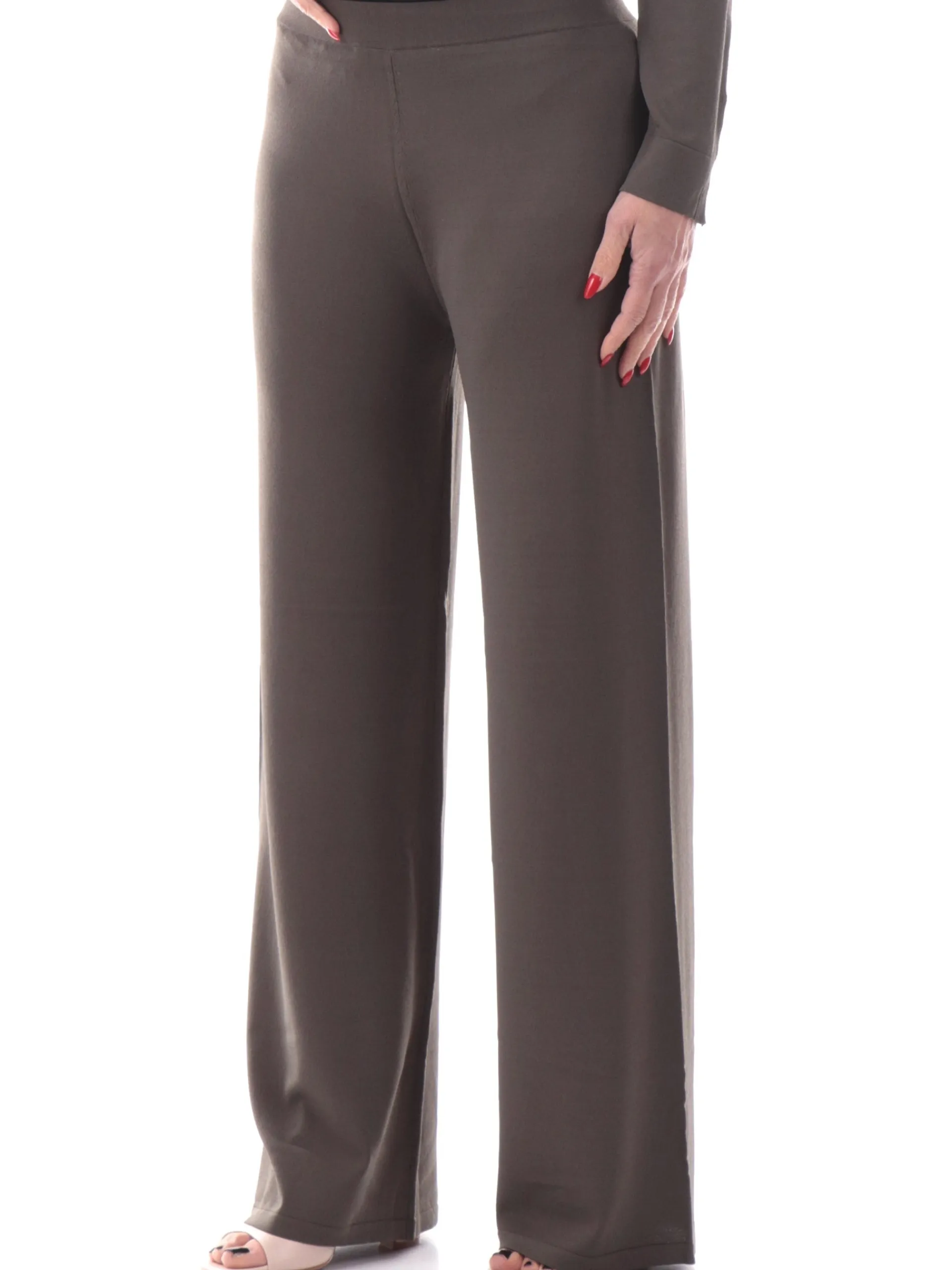 ANIS Pantaloni*Pantaloni palazzo verdi da donna in viscosa 251W6026