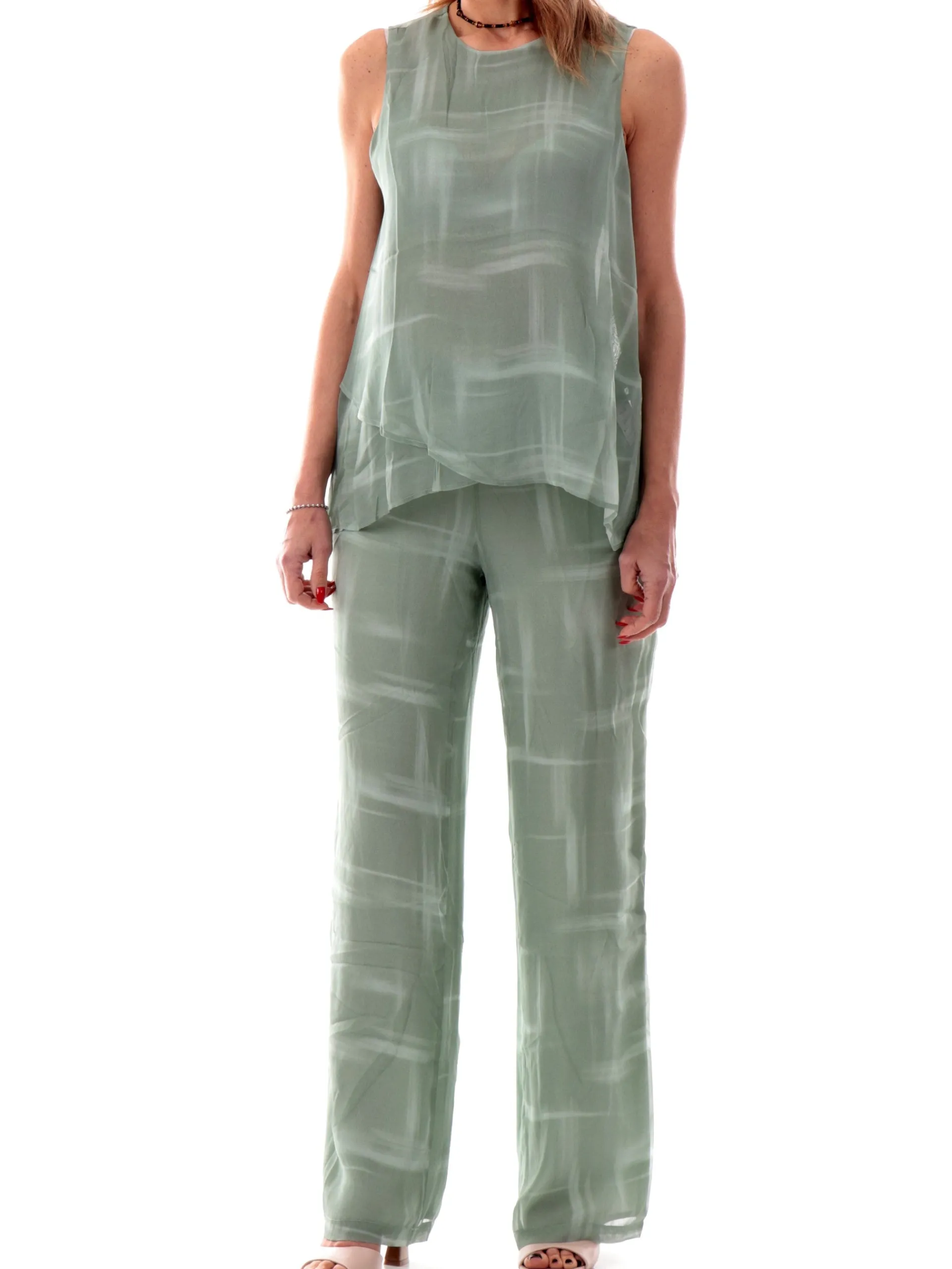 ARMANI EXCHANGE Pantaloni*Pantaloni palazzo AX verdi da donna XW000572AF12051 F7037