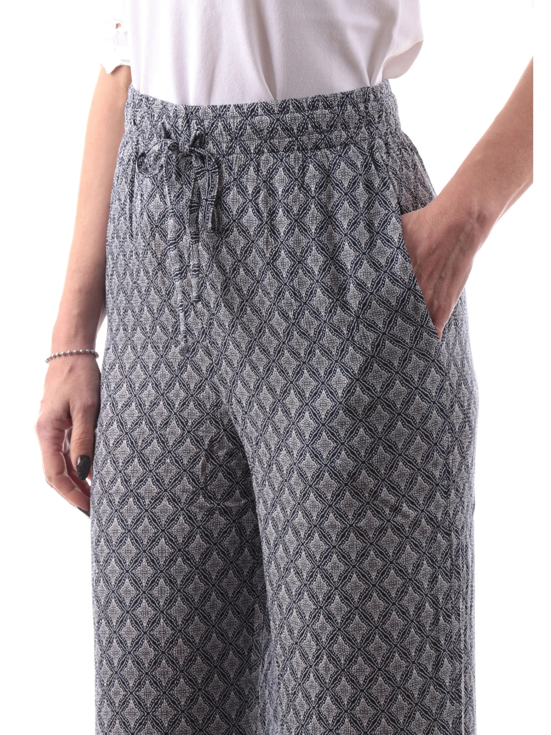 MOLLYBRACKEN Pantaloni*Pantaloni palazzo Molly Bracken blu fantasia foulard da donna LA1485DE