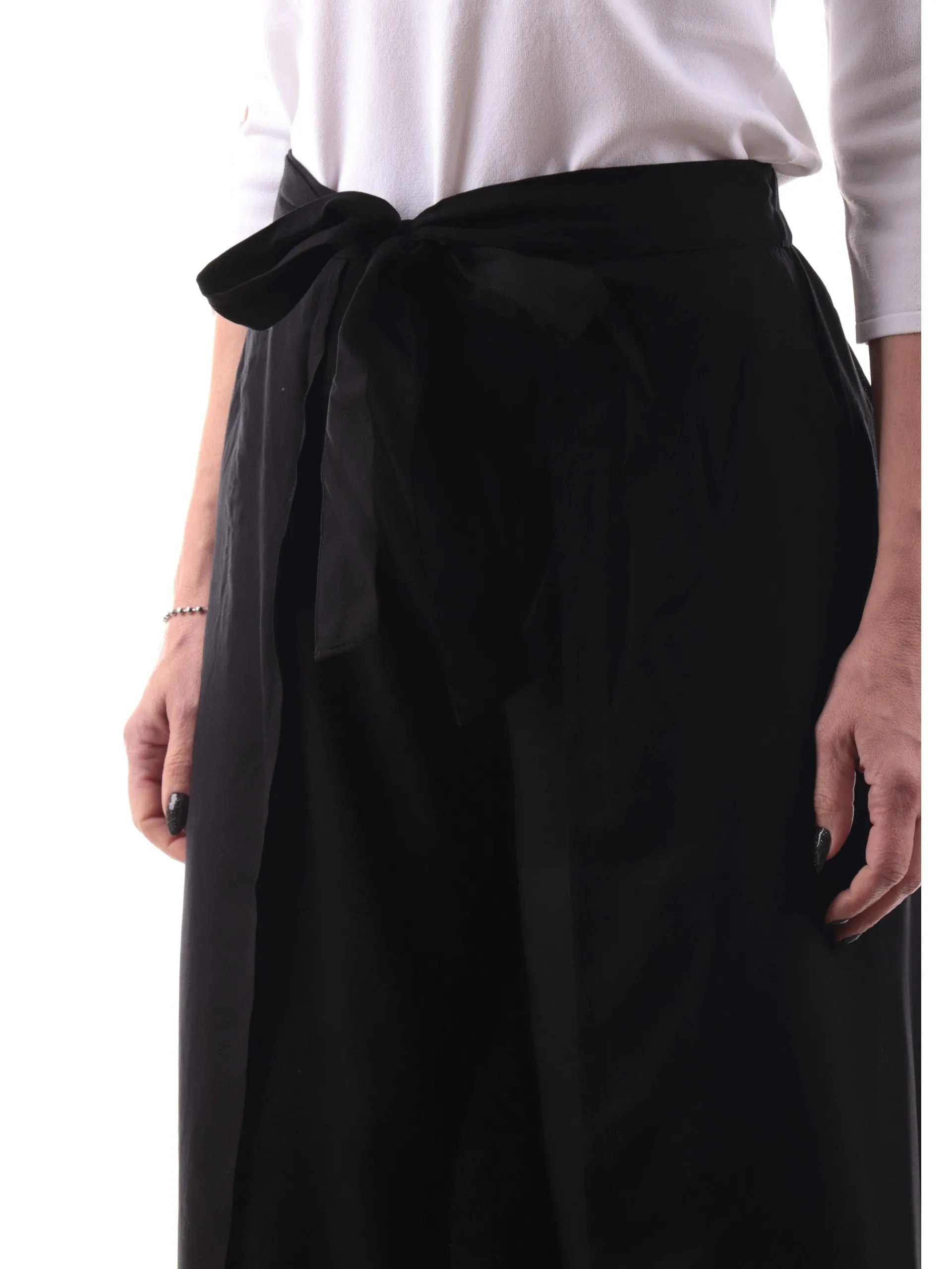 MOLLYBRACKEN Pantaloni*Pantaloni palazzo Molly Bracken neri da donna con spacco ZB152ADE